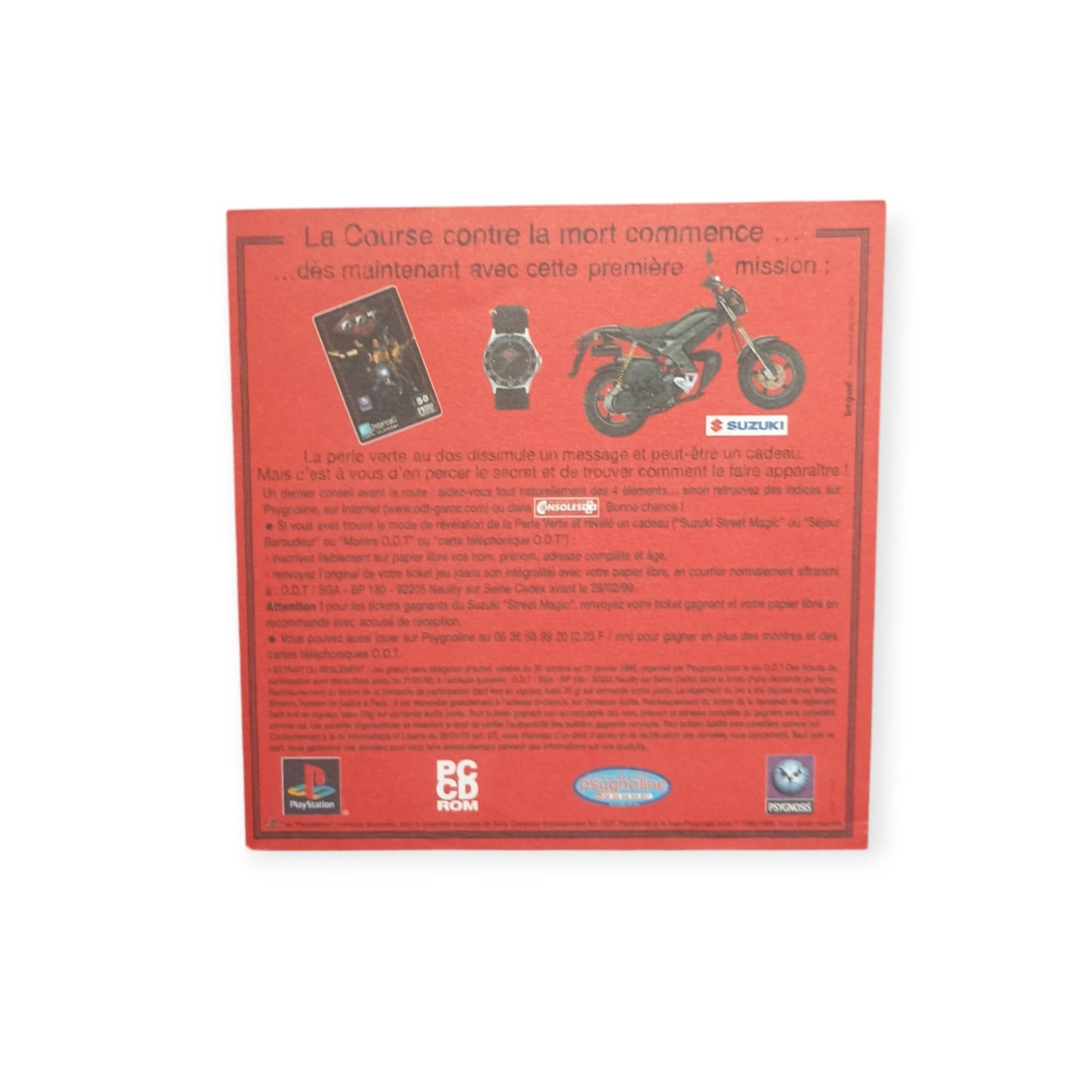Insert concours officiel O.D.T. – Ubisoft / (PlayStation 1 – PAL FR, 1998)