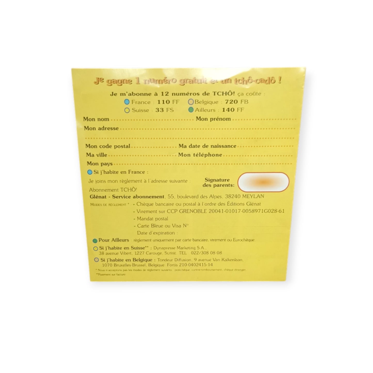 Insert publicitaire Édition française Ubisoft / Game Boy Advance (2003–2004)