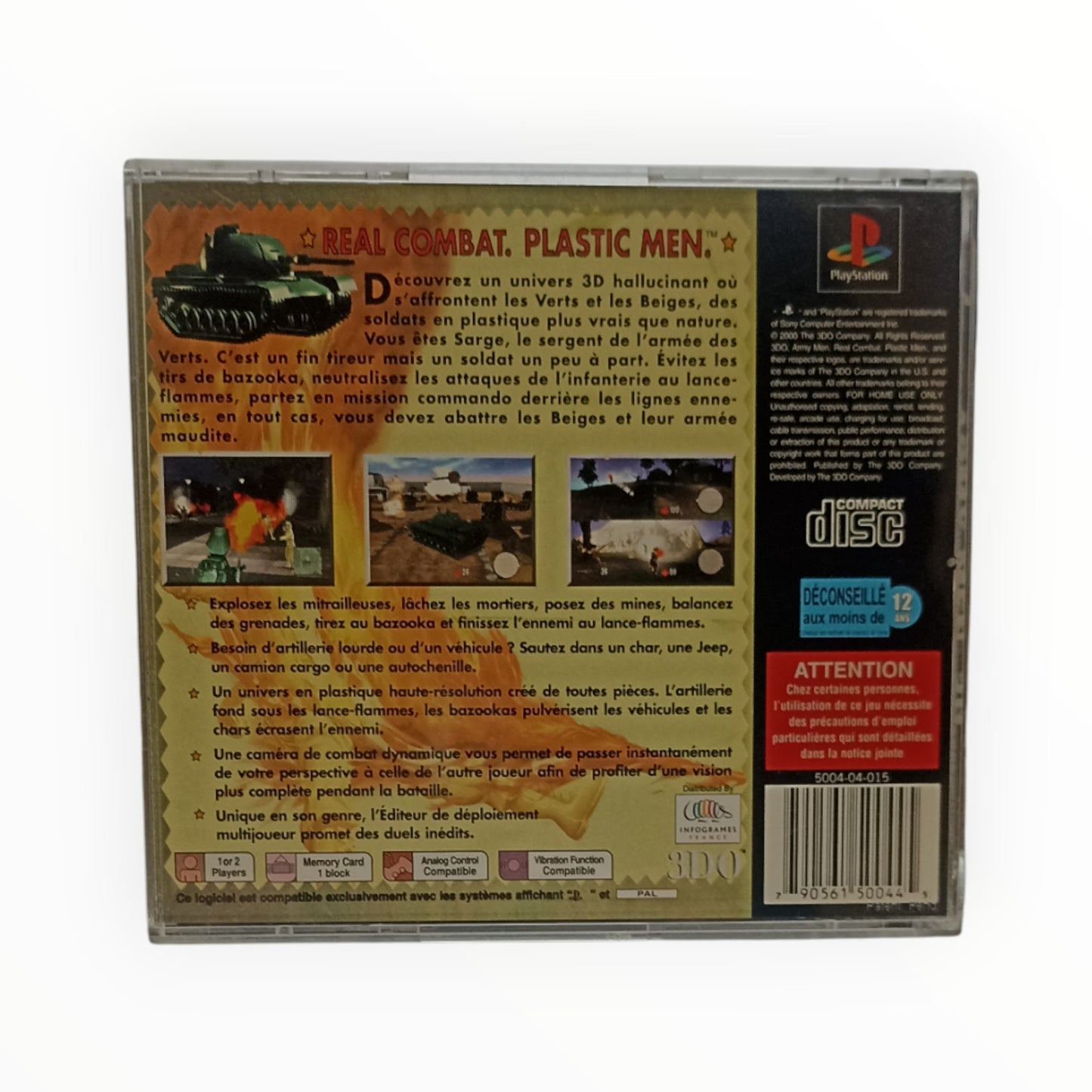 Army Men 3D – PlayStation 1 – Complet avec notice