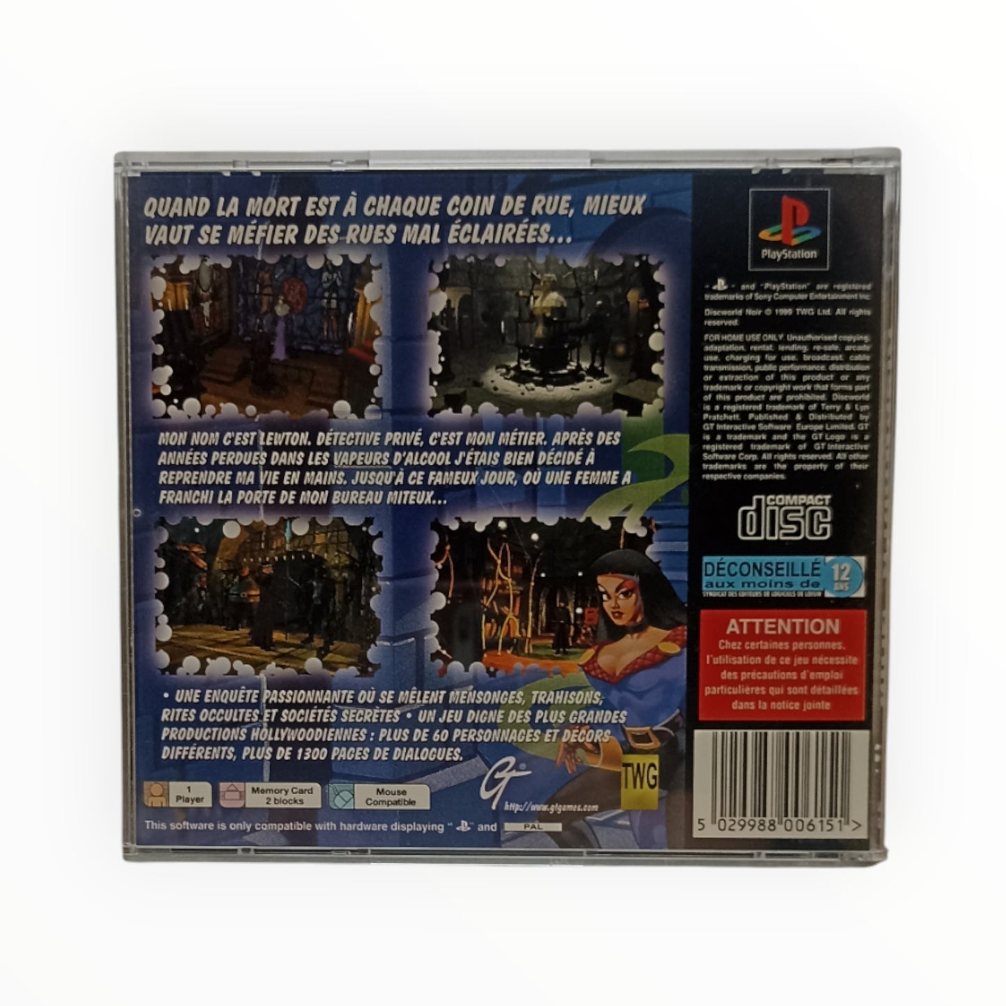Discworld Noir – PlayStation 1 – Complet avec notice