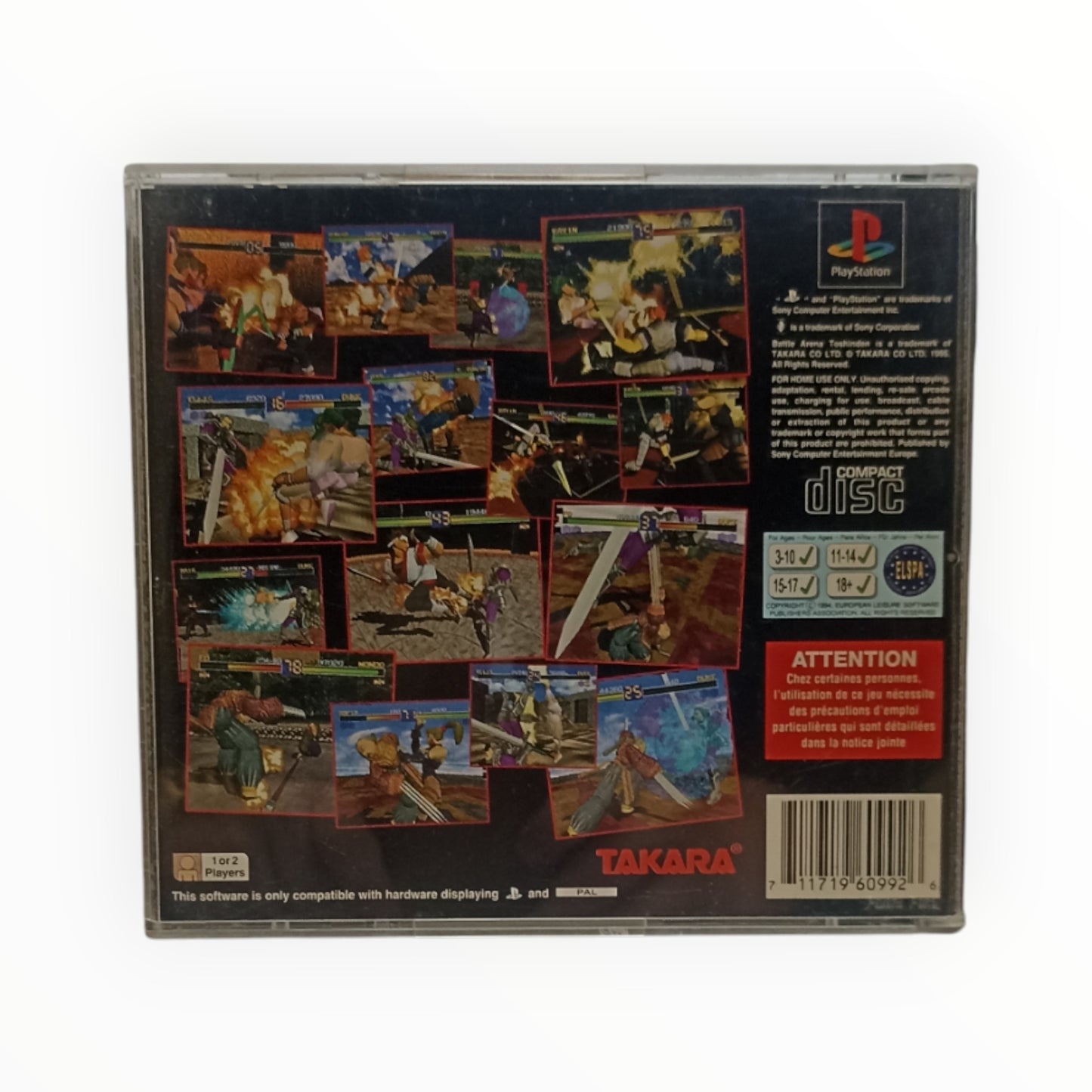 Battle Arena Toshinden – PlayStation 1 – Sans notice