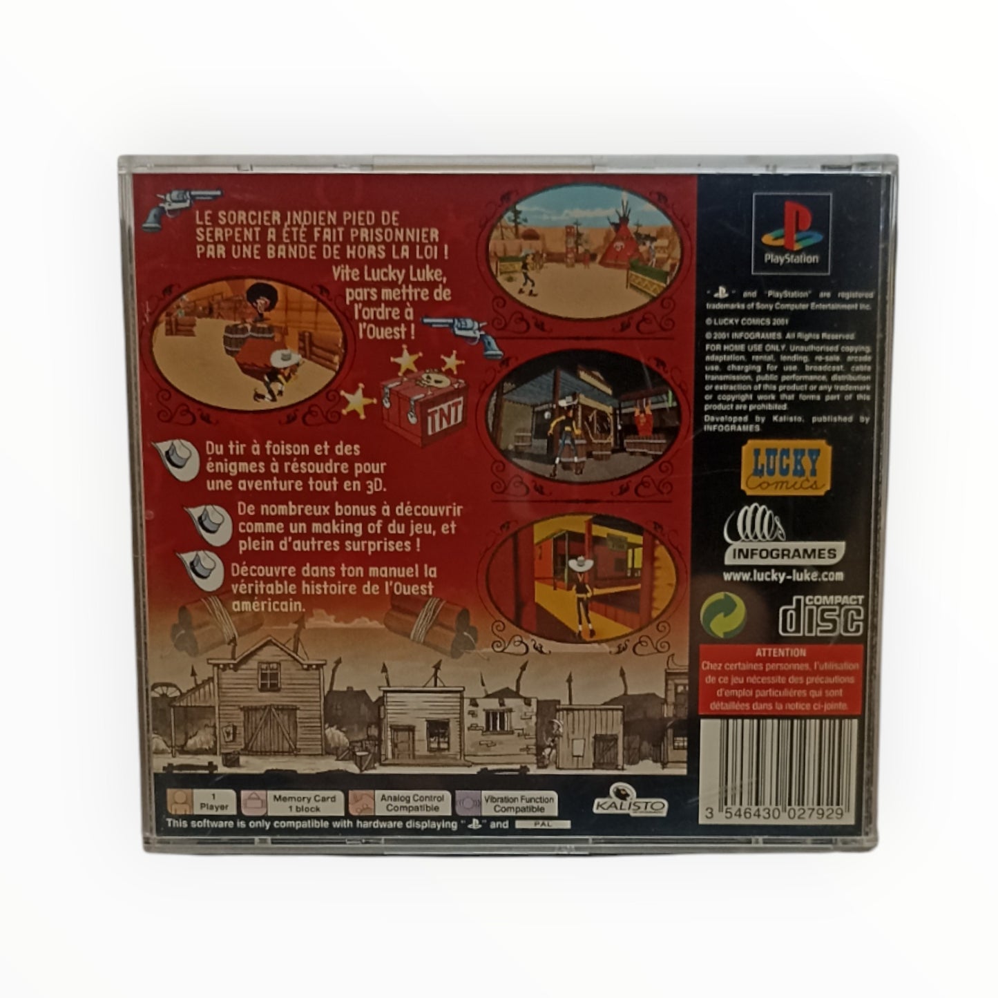 Lucky Luke : La Fièvre de l’Ouest – PlayStation 1 – Complet (Best Of Infogrames)