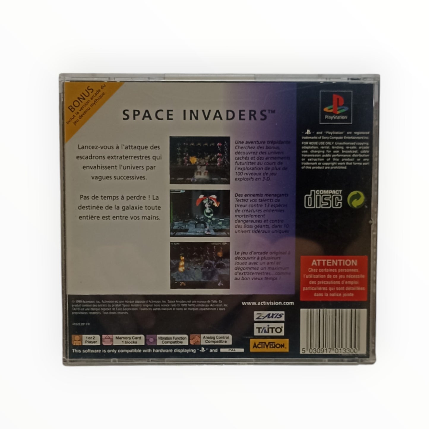 Space Invaders – Collection Légendes – PlayStation 1 – Complet