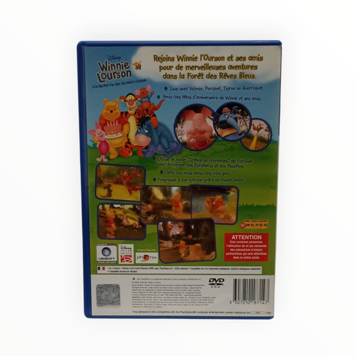 Winnie l’Ourson : À la Recherche des Souvenirs Oubliés – PlayStation 2 – Complet