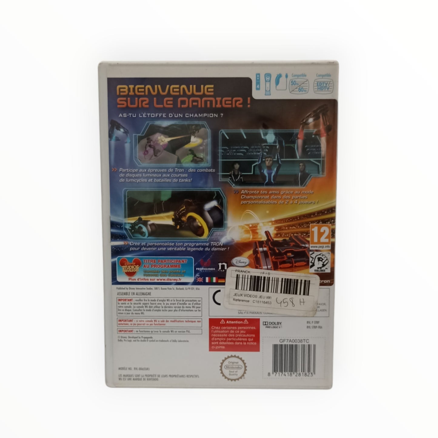 Tron: Evolution – Les Batailles du Damier – Nintendo Wii (complet)