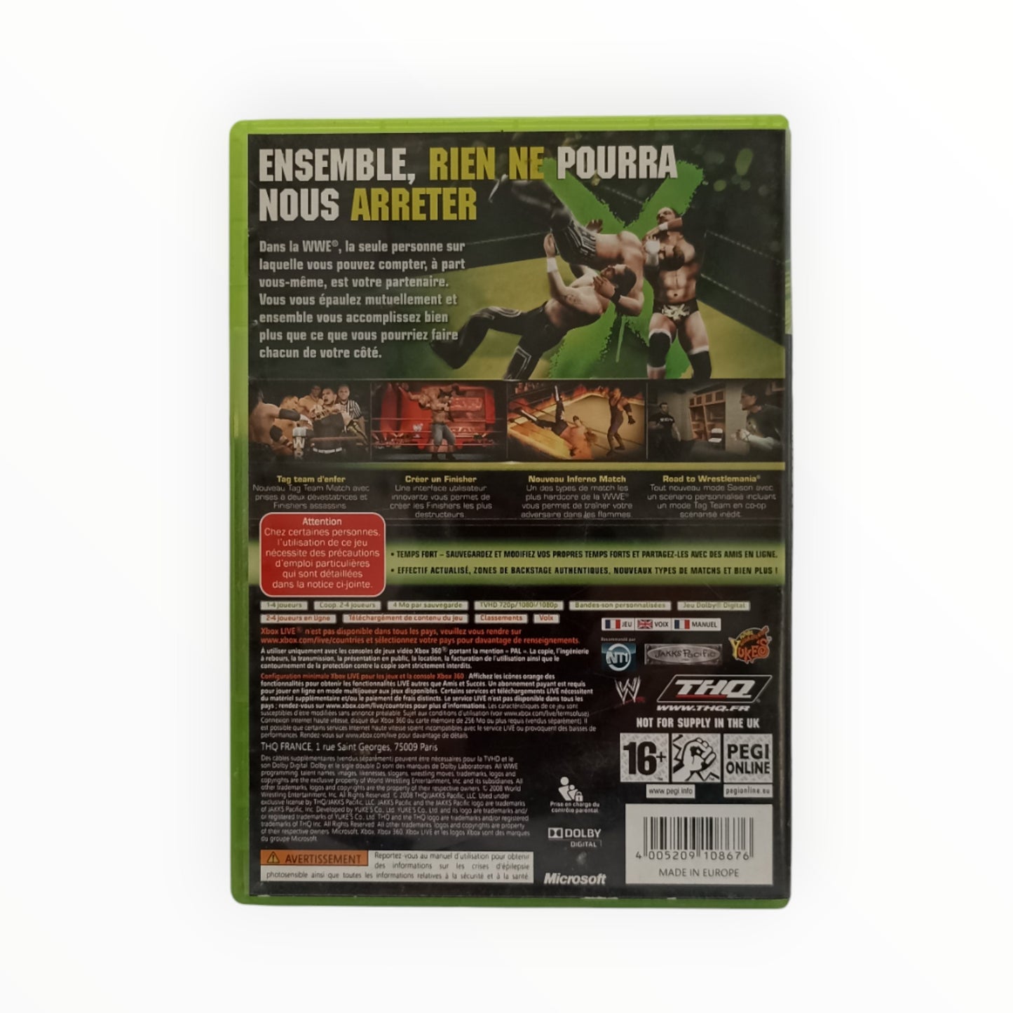 WWE SmackDown vs Raw 2009 – Xbox 360 (sans notice)