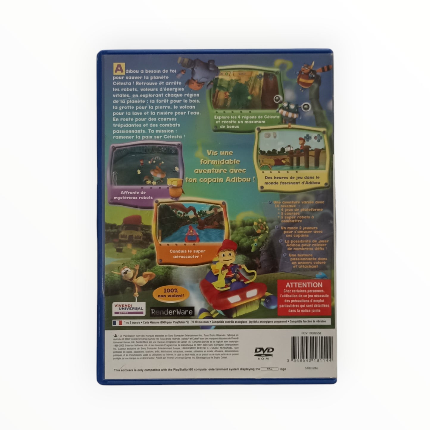 Adibou et les Voleurs d’Énergie PlayStation 2 PS2 (complet)