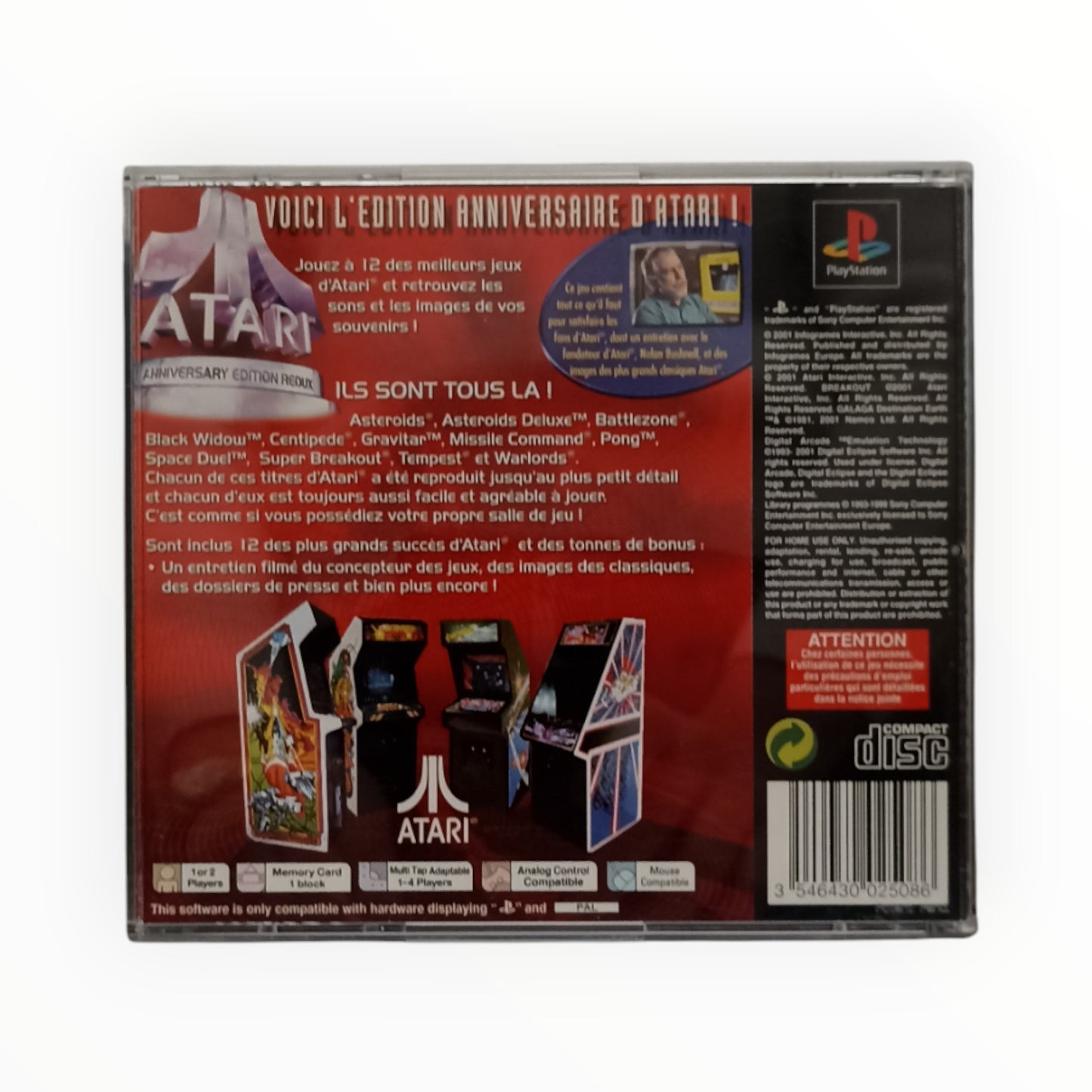 Atari Anniversary Edition Redux – PlayStation 1 (Complet)