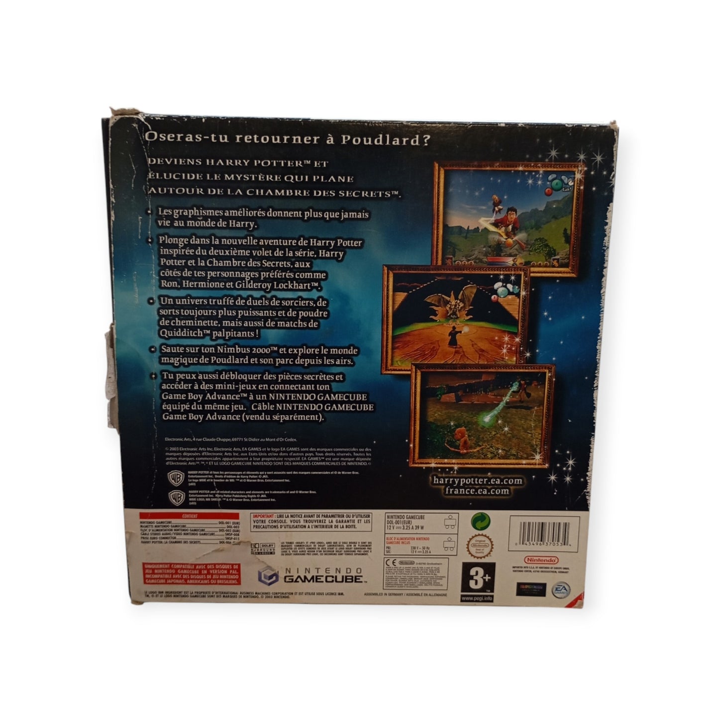 Pack Nintendo GameCube – Édition Harry Potter et la Chambre des Secrets (complet, sans cale)