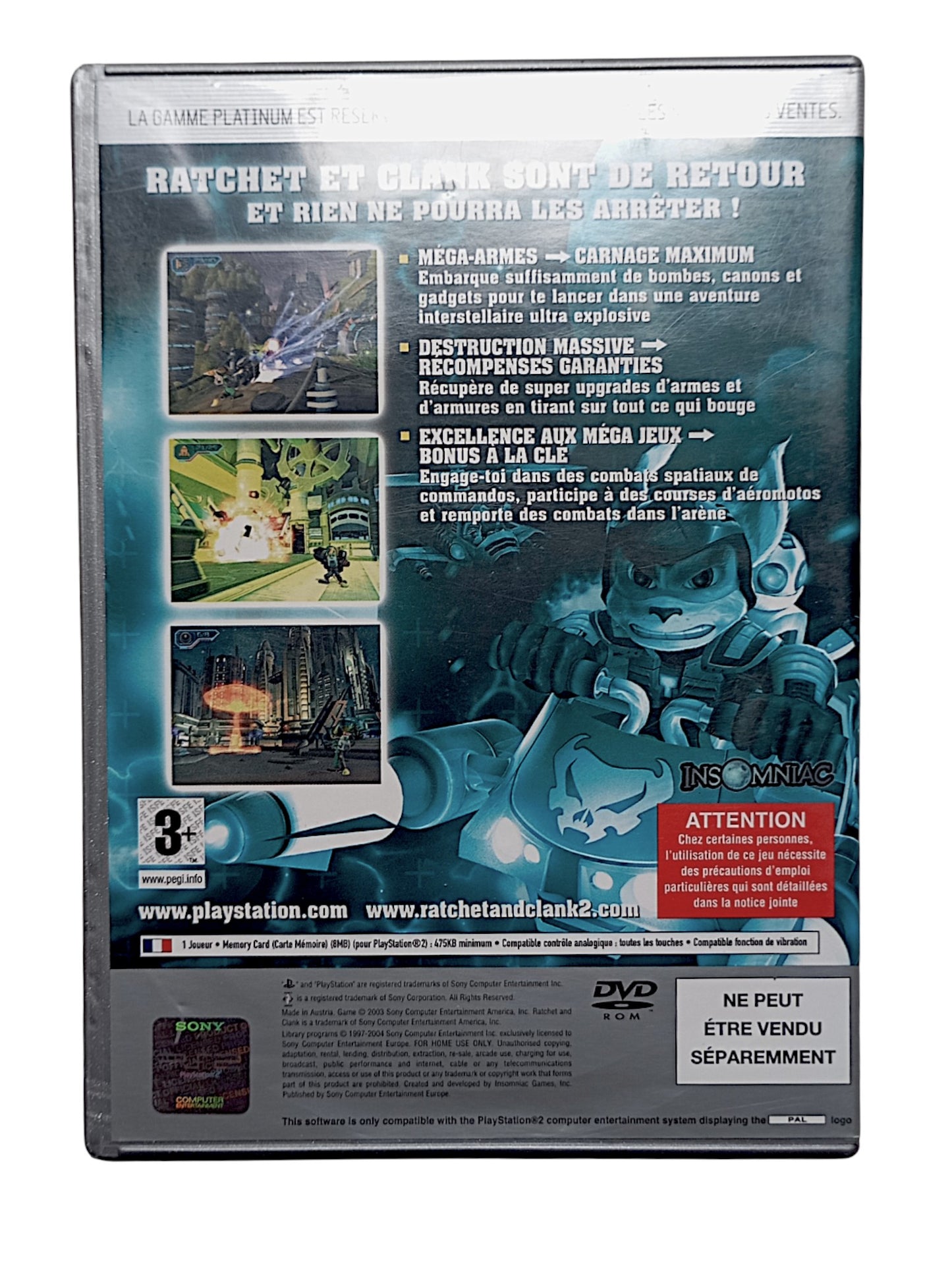Ratchet & Clank 2 Playstation 2 (PS2) Version Platinium