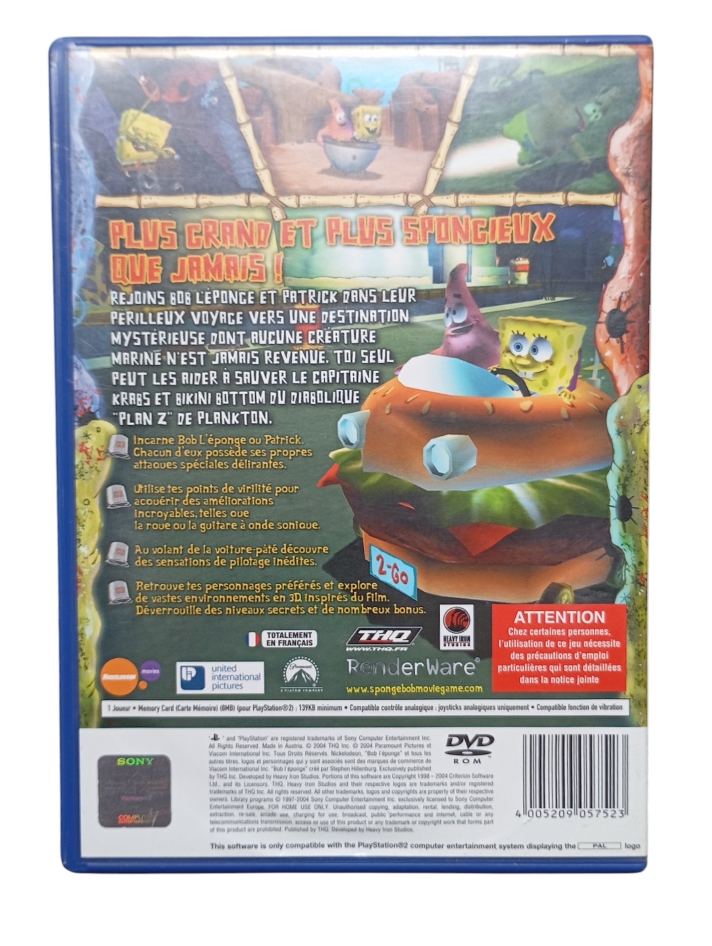 Bob l'Eponge : Le Film Playstation 2 (PS2)