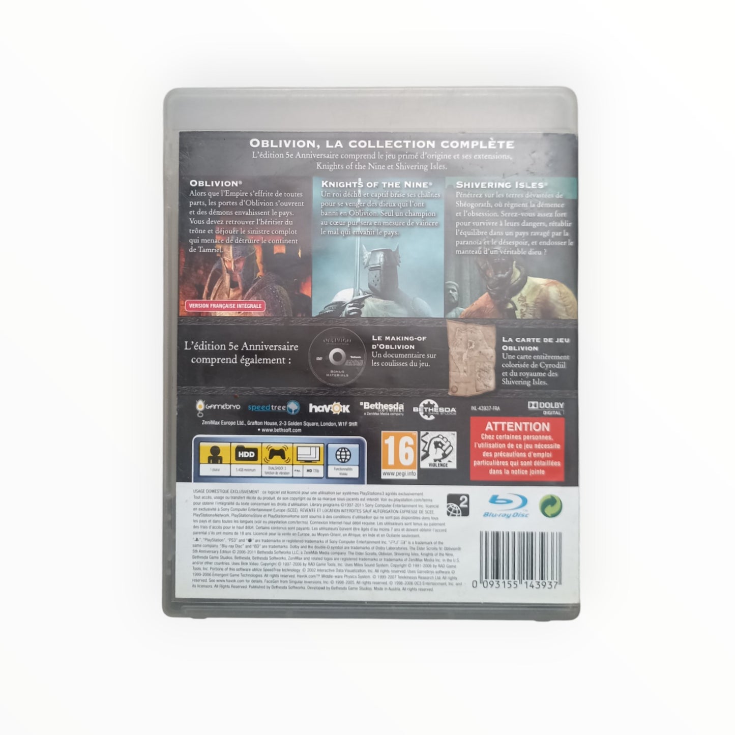 The Elder Scrolls IV: Oblivion – Édition 5e Anniversaire Playstation 3 (PS3)