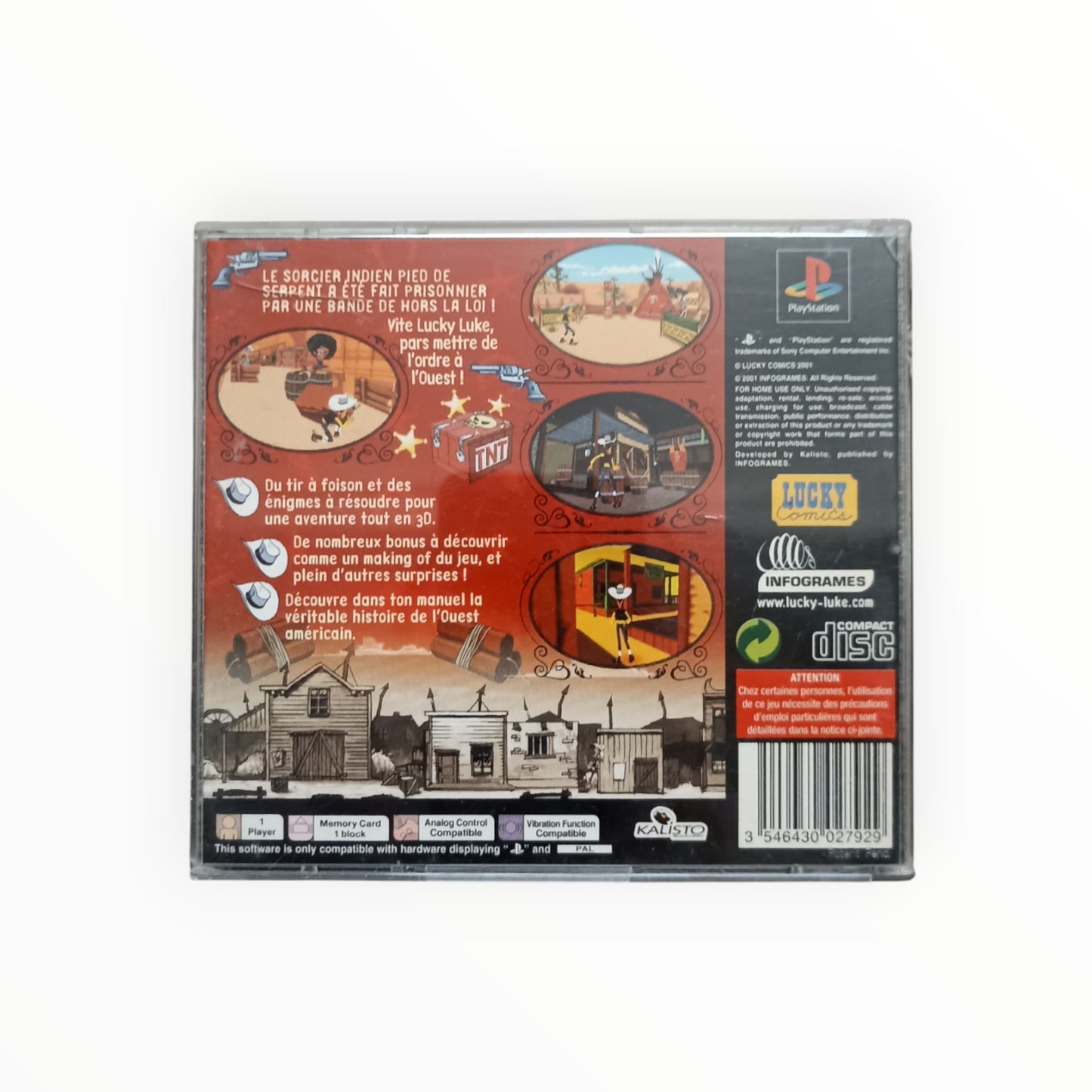 Lucky Luke – La Fièvre de l’Ouest (Infogrames) Playstation 1 (PS1)