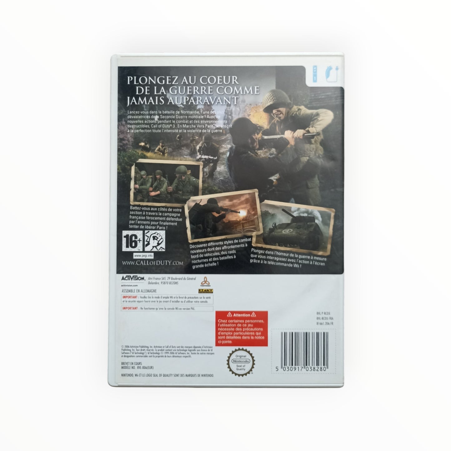 Call of Duty 3 : En Marche vers Paris WII