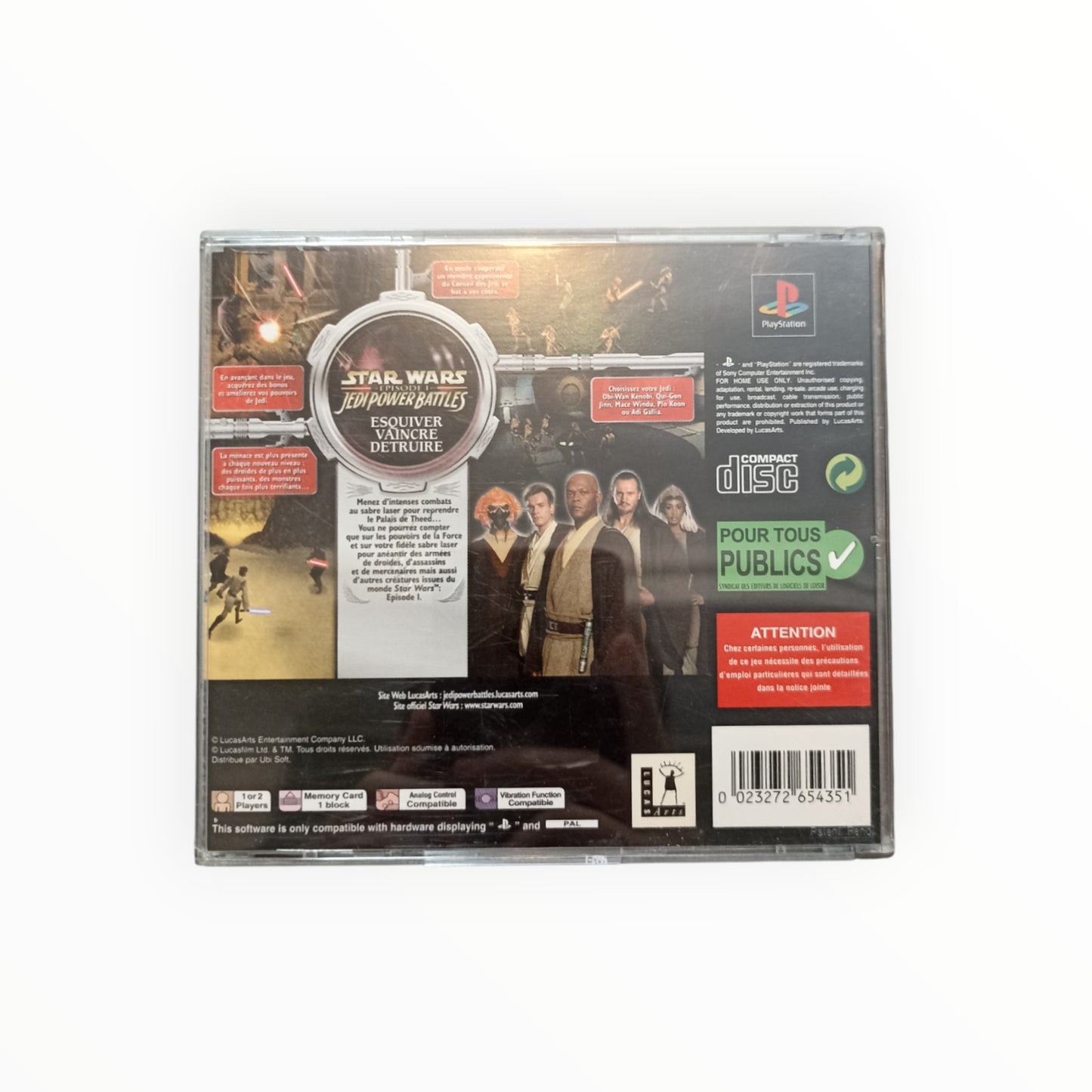 STAR WARS EPISODE 1 JEDI POWER BATTLES playstation 1 (PS1)