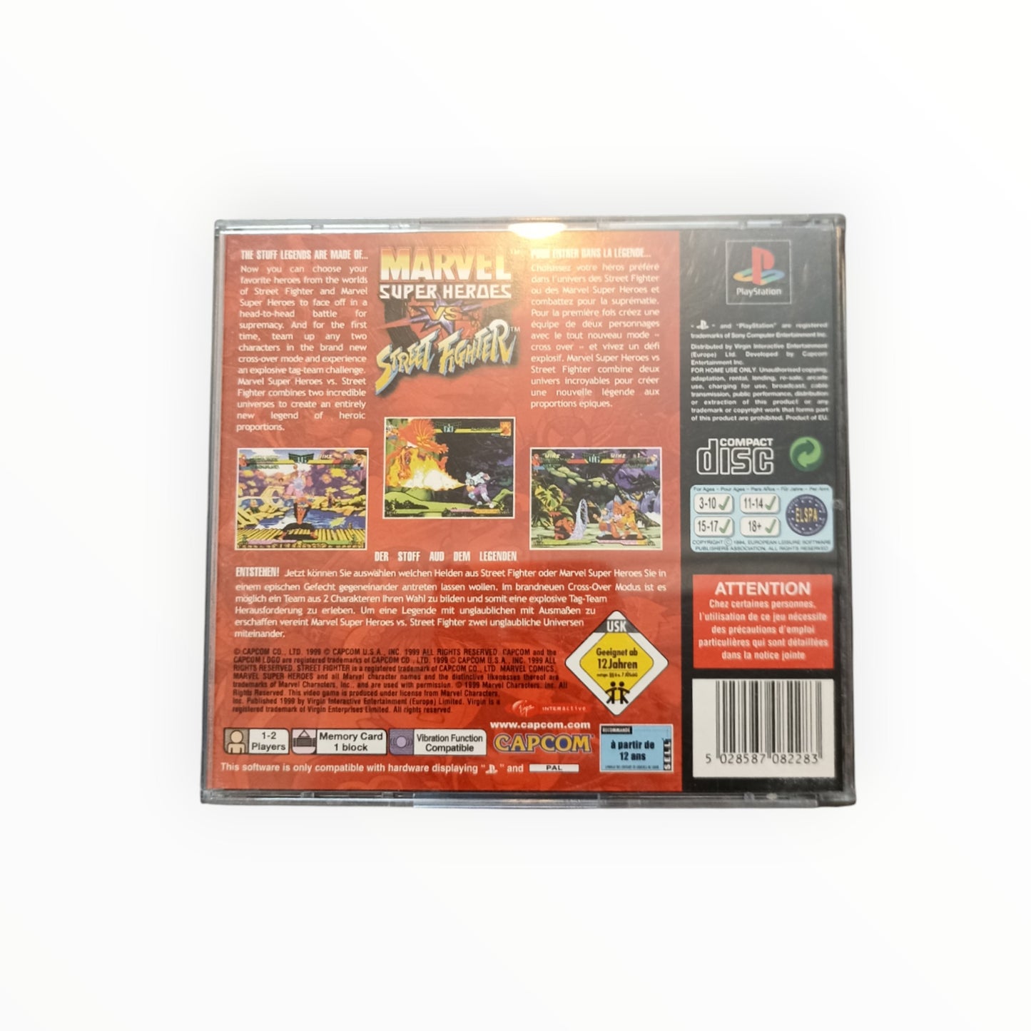 MARVEL SUPER HEROES VS STREET FIGHTER playstation 1 (PS1)