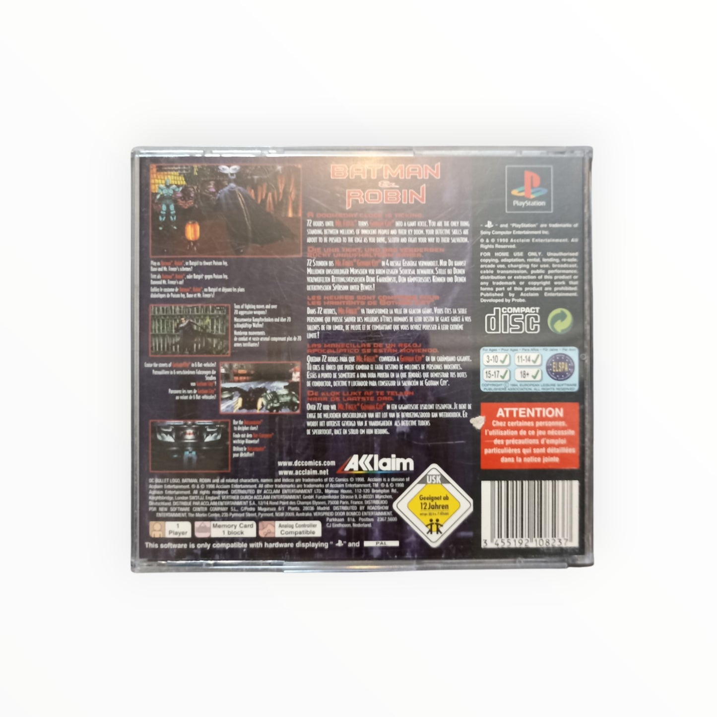 BATMAN & ROBIN playstation 1 (PS1)