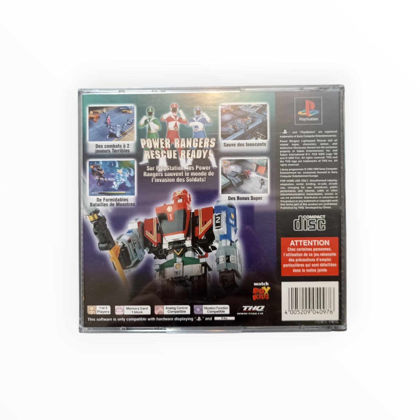 POWER RANGERS LIGHT SPEED RESCUE playstation 1 (PS1)