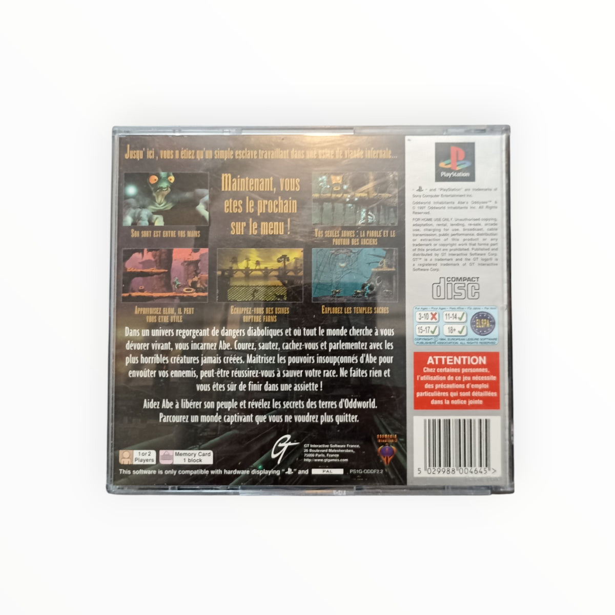 ODDWORLD : L’ODYSSEE D’ABE playstation 1 (PS1)