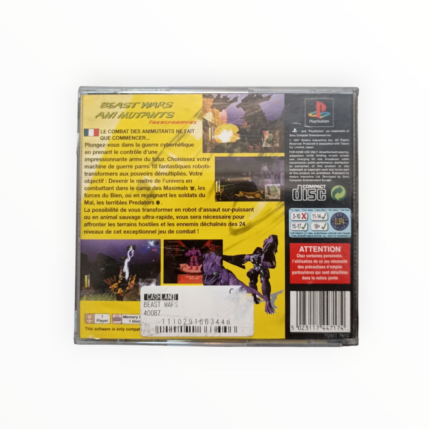 BEAST WARS playstation 1 (PS1)