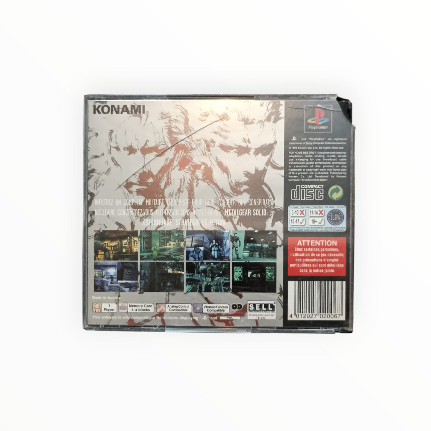 METAL GEAR SOLID playstation 1 (PS1)