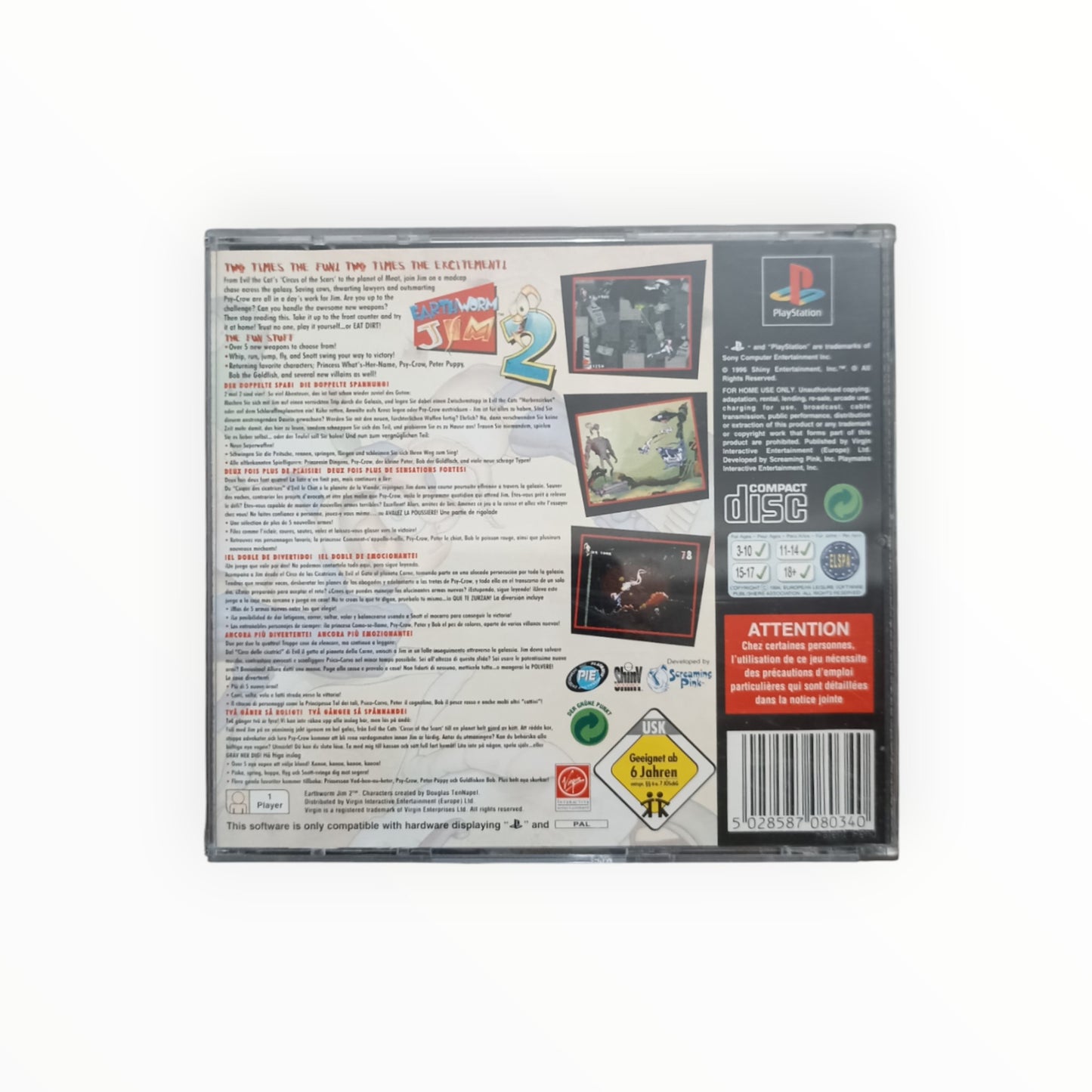 EARTHWORM JIM 2 playstation 1 (PS1)