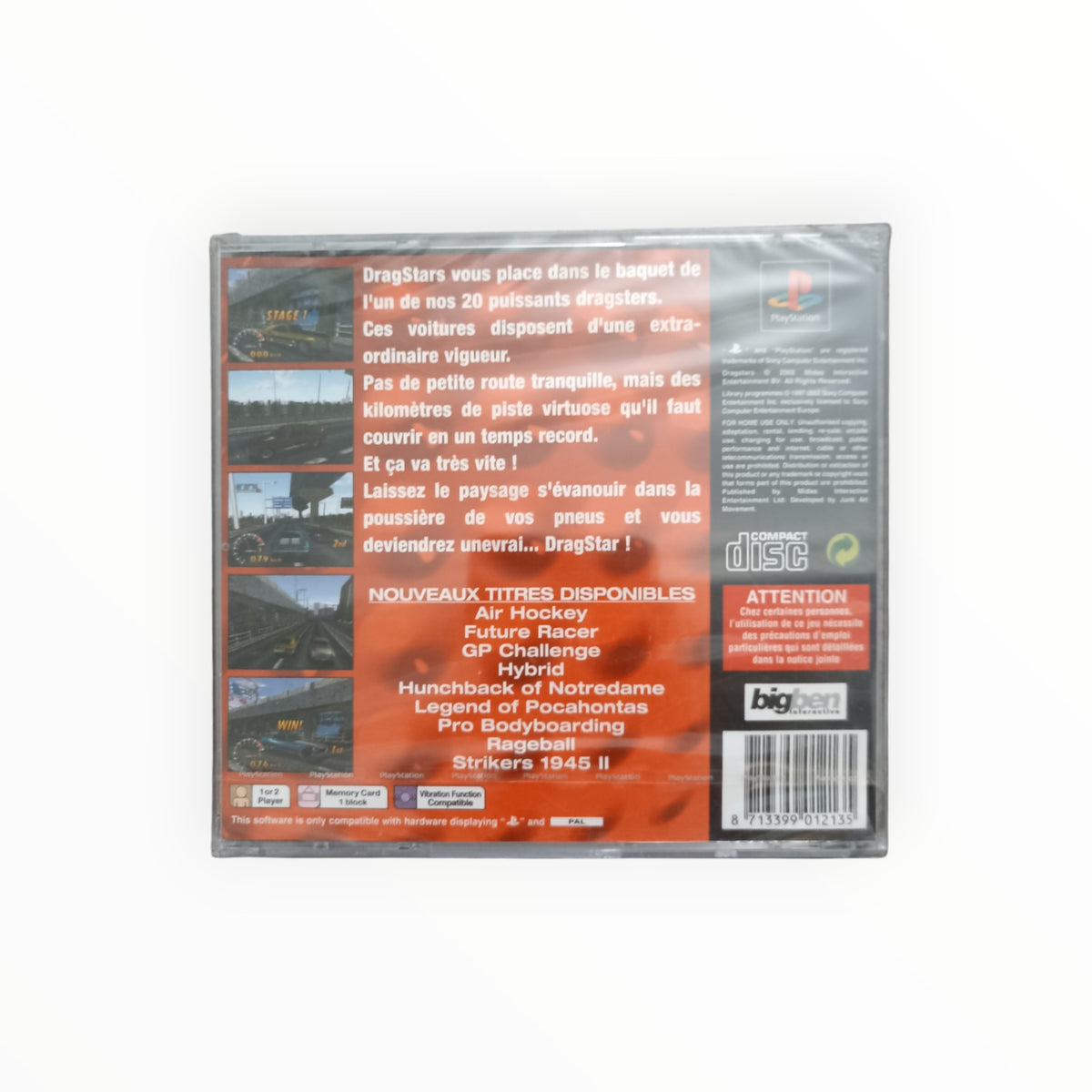 DRAGSTARS playstation 1 (PS1) neuf sous blister