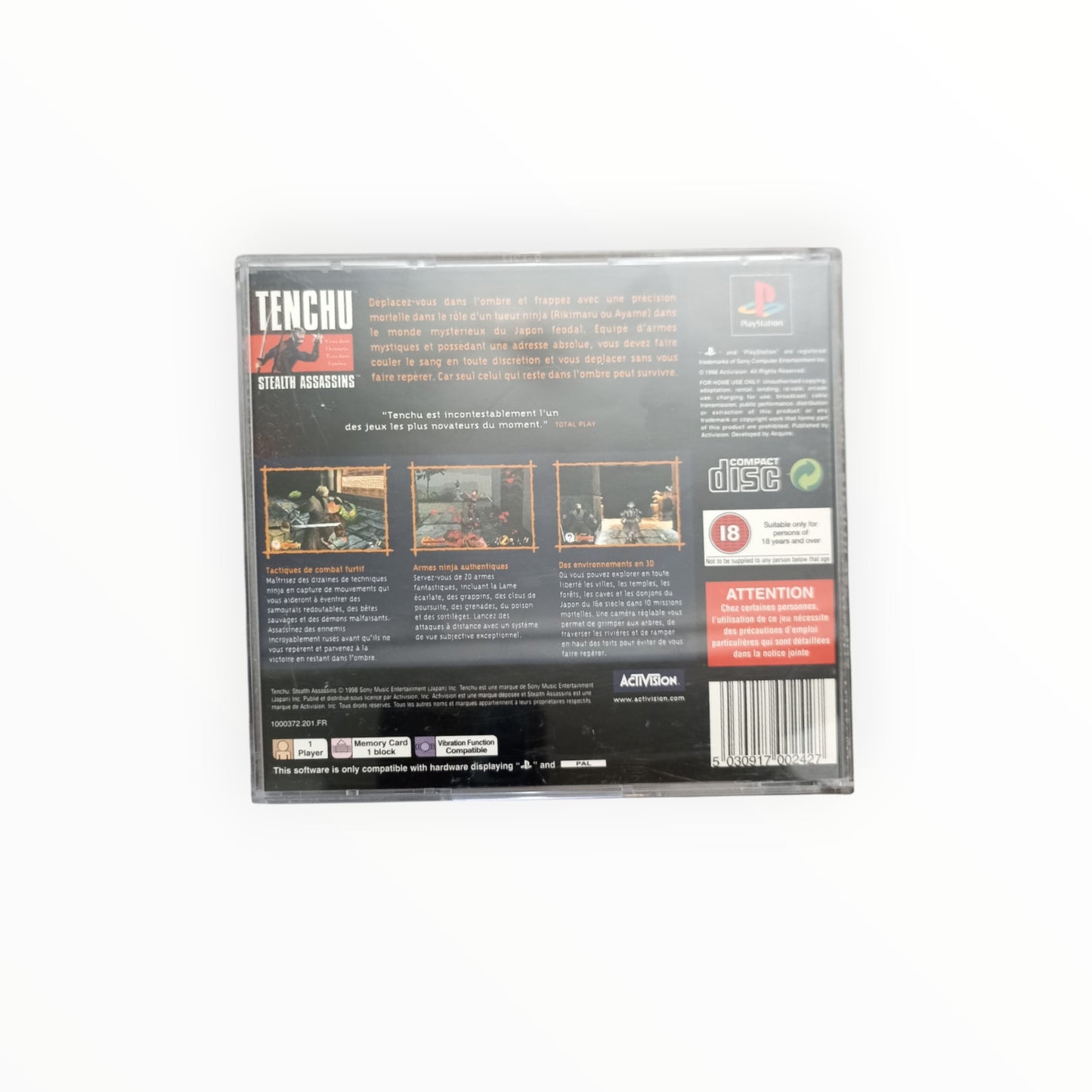 TENCHU playstation 1 (PS1)