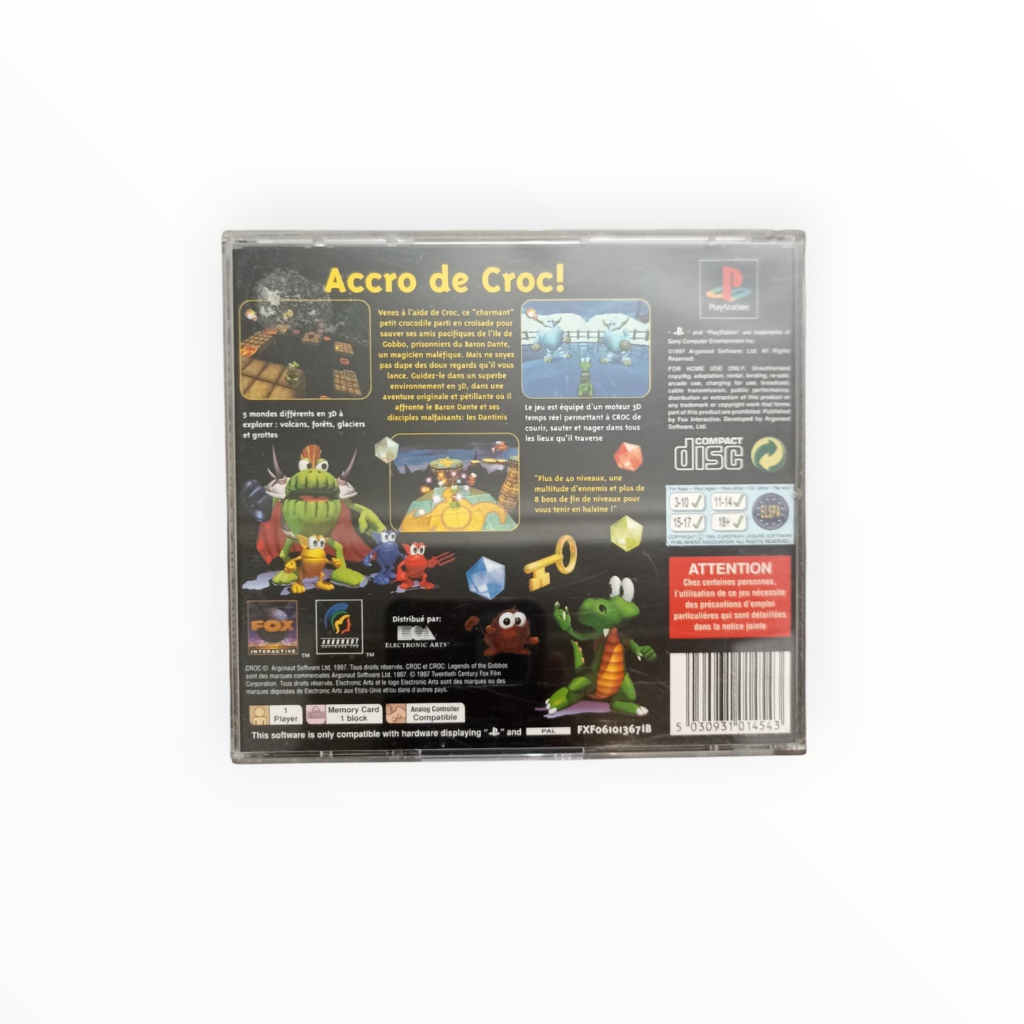 Croc: Legend of the Gobbos Playstation 1 (PS1)
