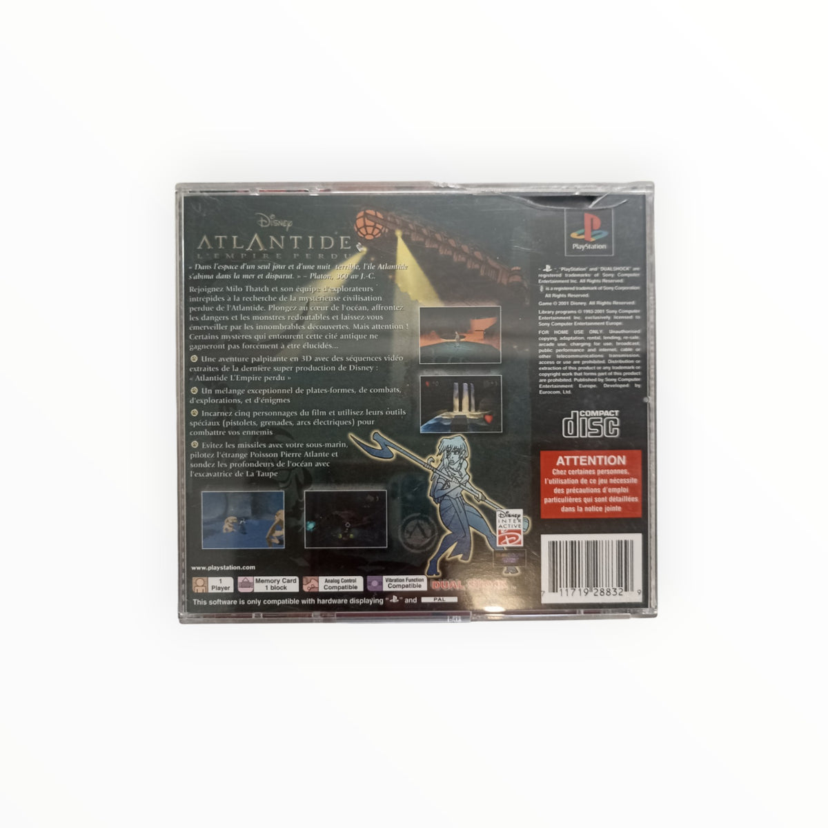 DISNEY ATLANTIDE L EMPIRE PERDU playstation 1 (PS1) Seconde Vie