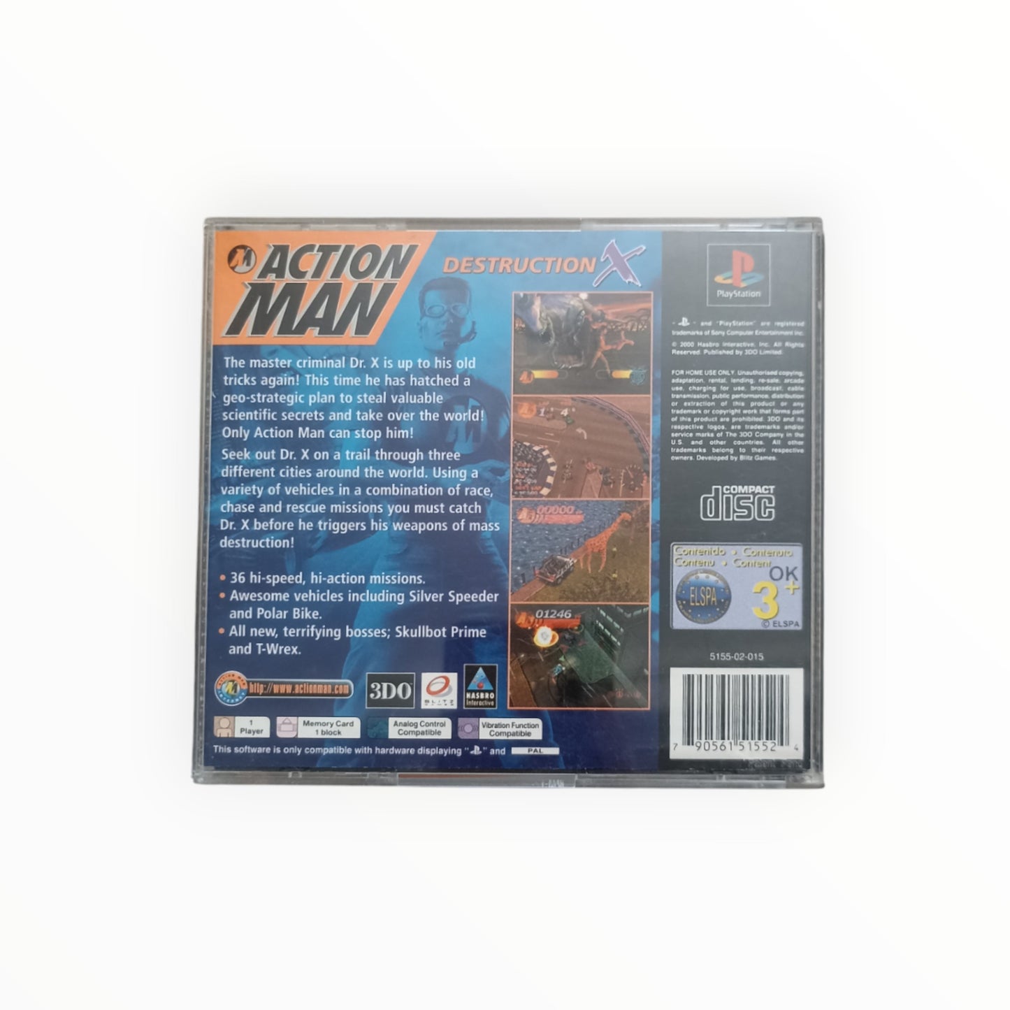 ACTION MAN : DESTRUCTION X playstation 1 (PS1)