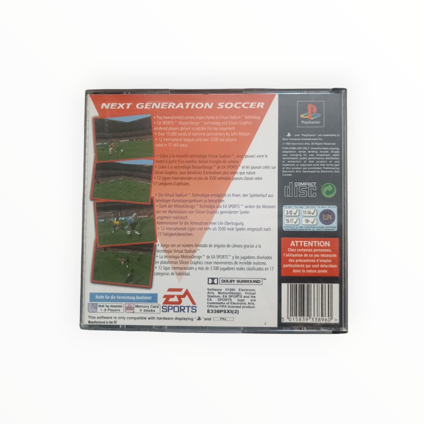 FIFA 96 playstation 1 (PS1)