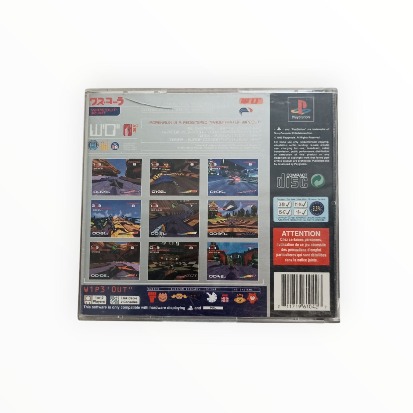 WIP3OUT playstation 1 (PS1)