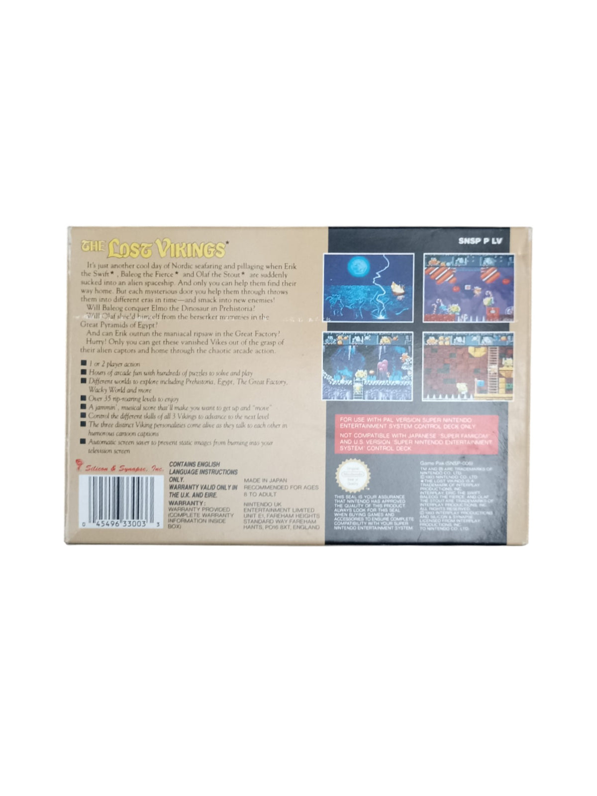 The Lost Vikings Super Nintendo (SNES) Complet EUR-UKV