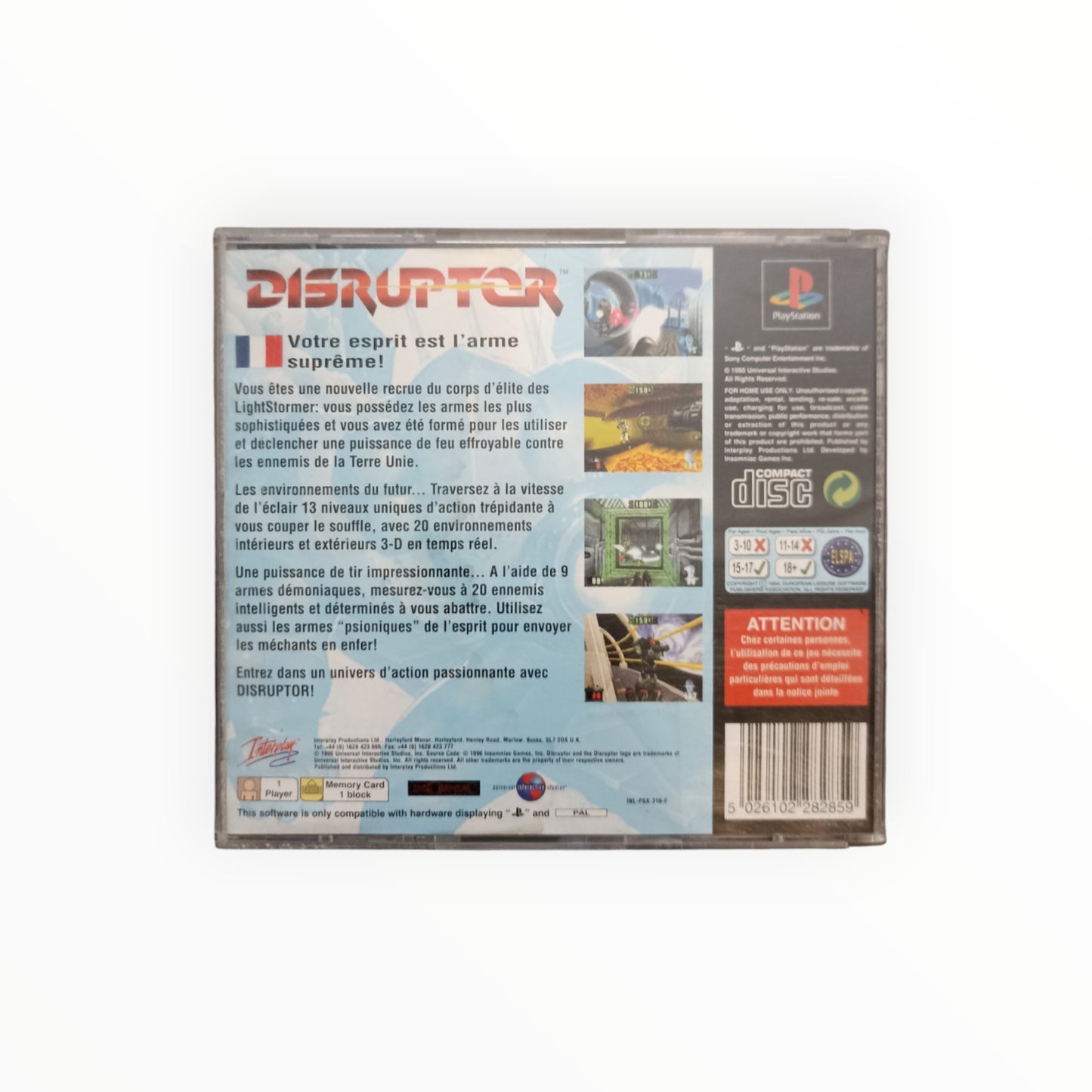 DISRUPTOR playstation 1 (PS1)