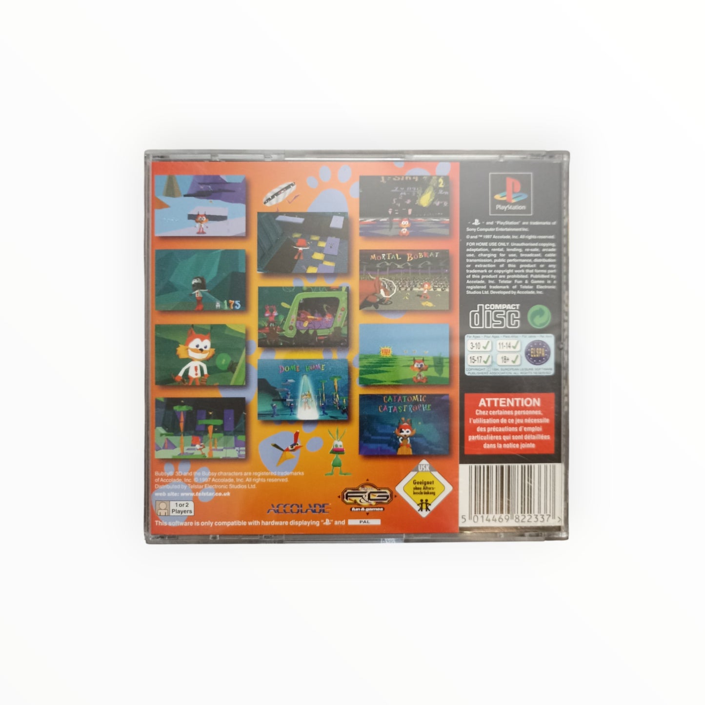 BUBSY 3D playstation 1 (PS1) FRA/UK