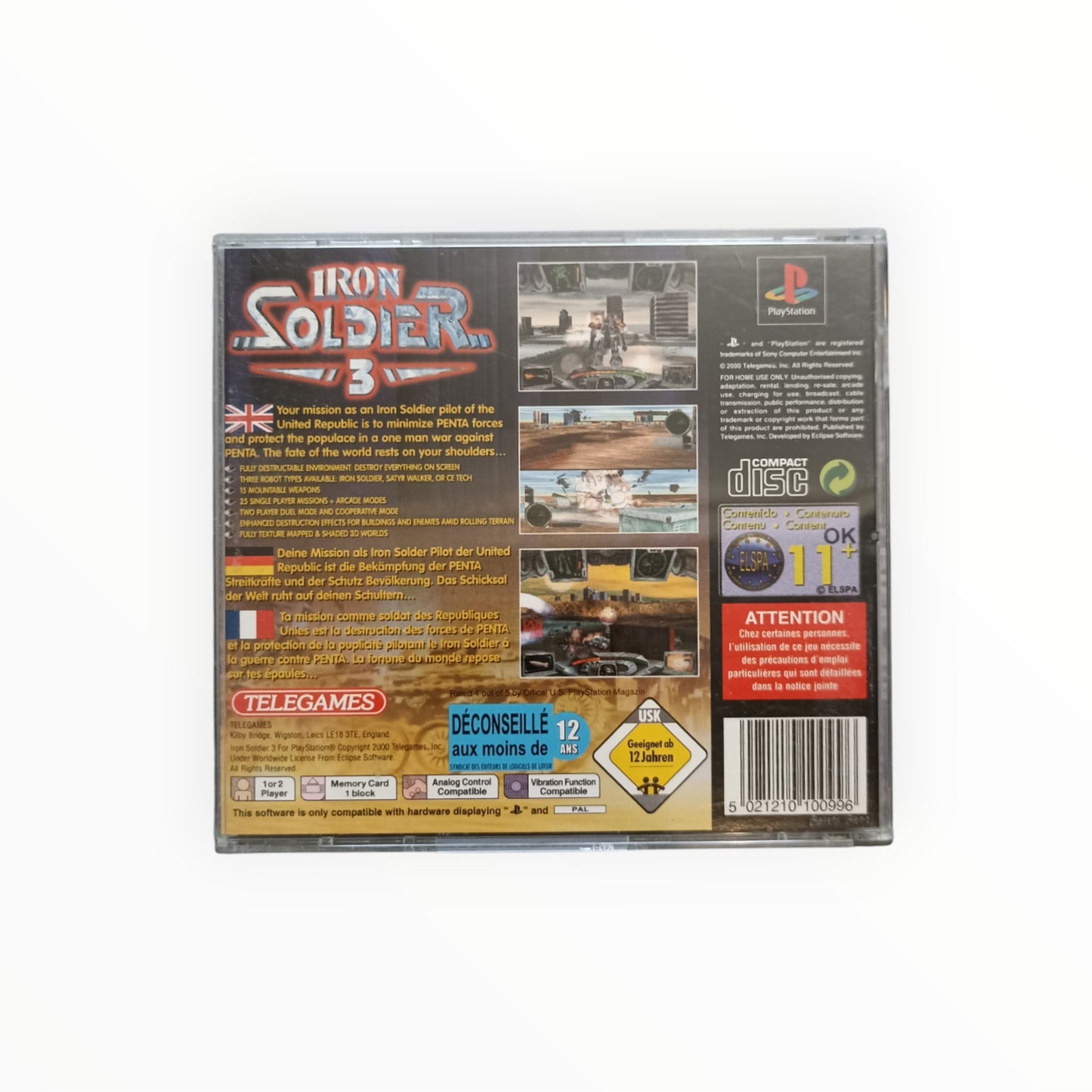 IRON SOLDIER 3 playstation 1 (PS1)