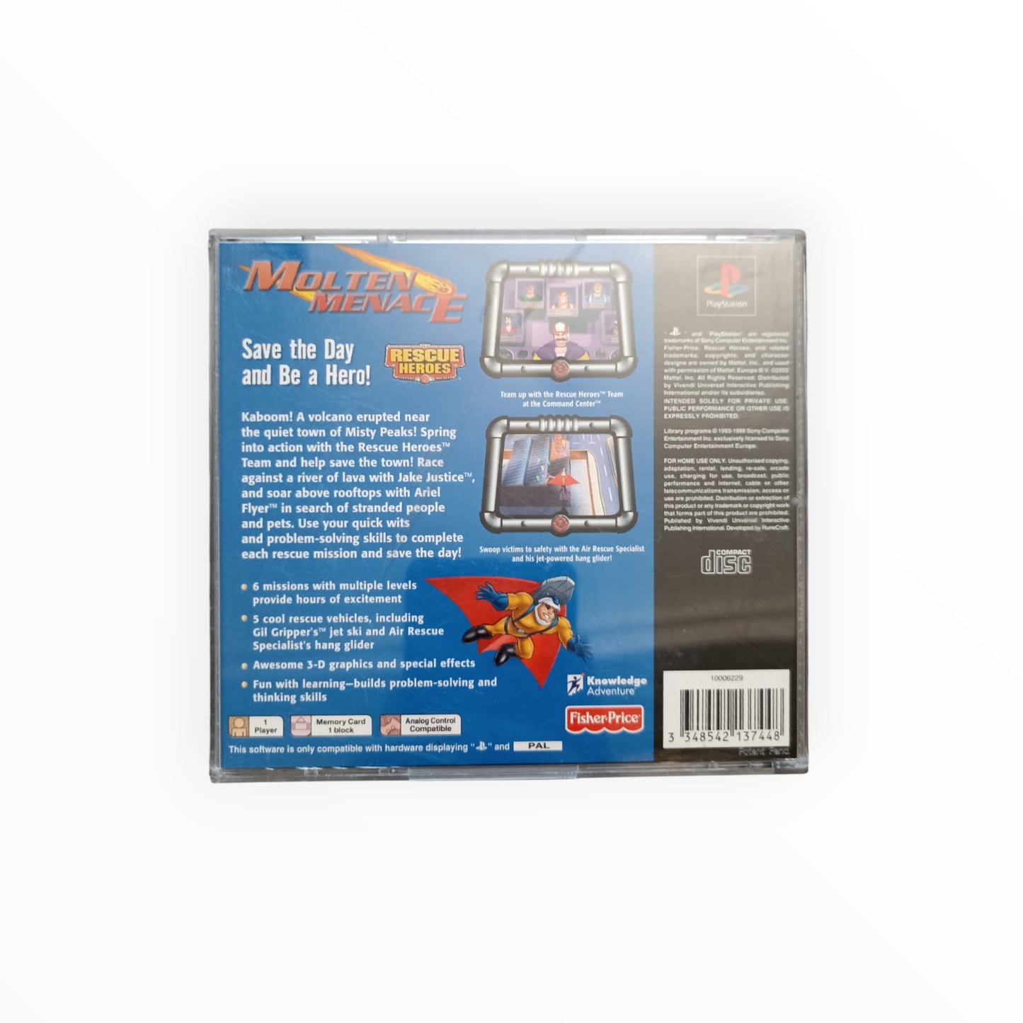 RESCUE HEROES MOLTEN MENACE playstation 1 (PS1)