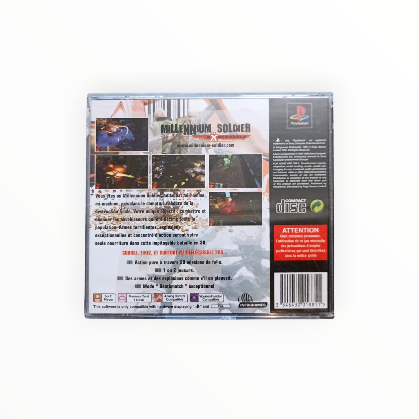 MILLENIUM SOLDIER EXPANDABLE playstation 1 (PS1)