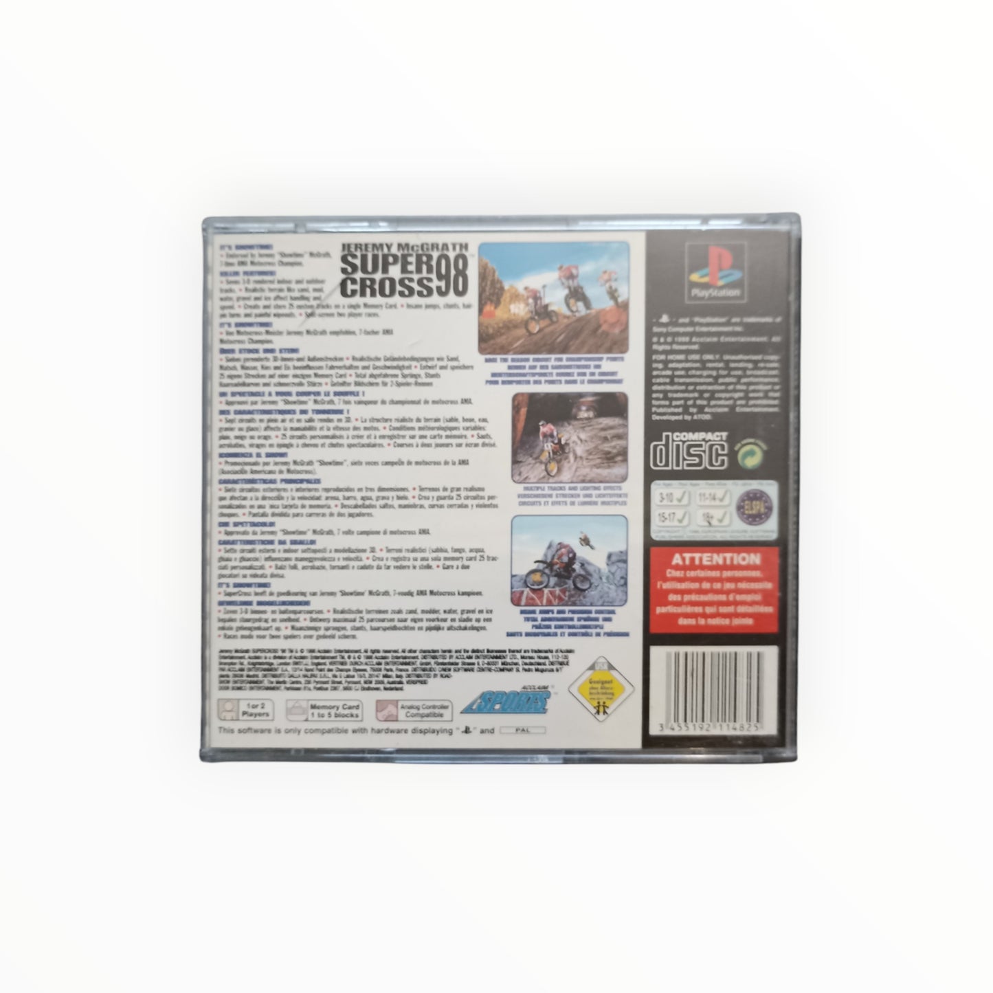 JEREMY MC GRATH SUPER CROSS 98 playstation 1 (PS1)