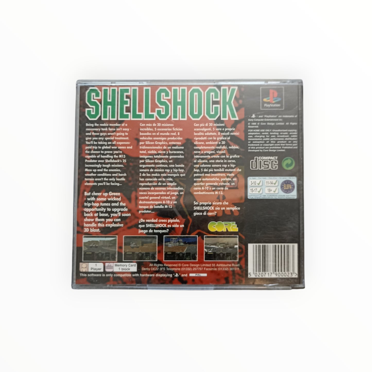 SHELLSHOCK playstation 1 (PS1)