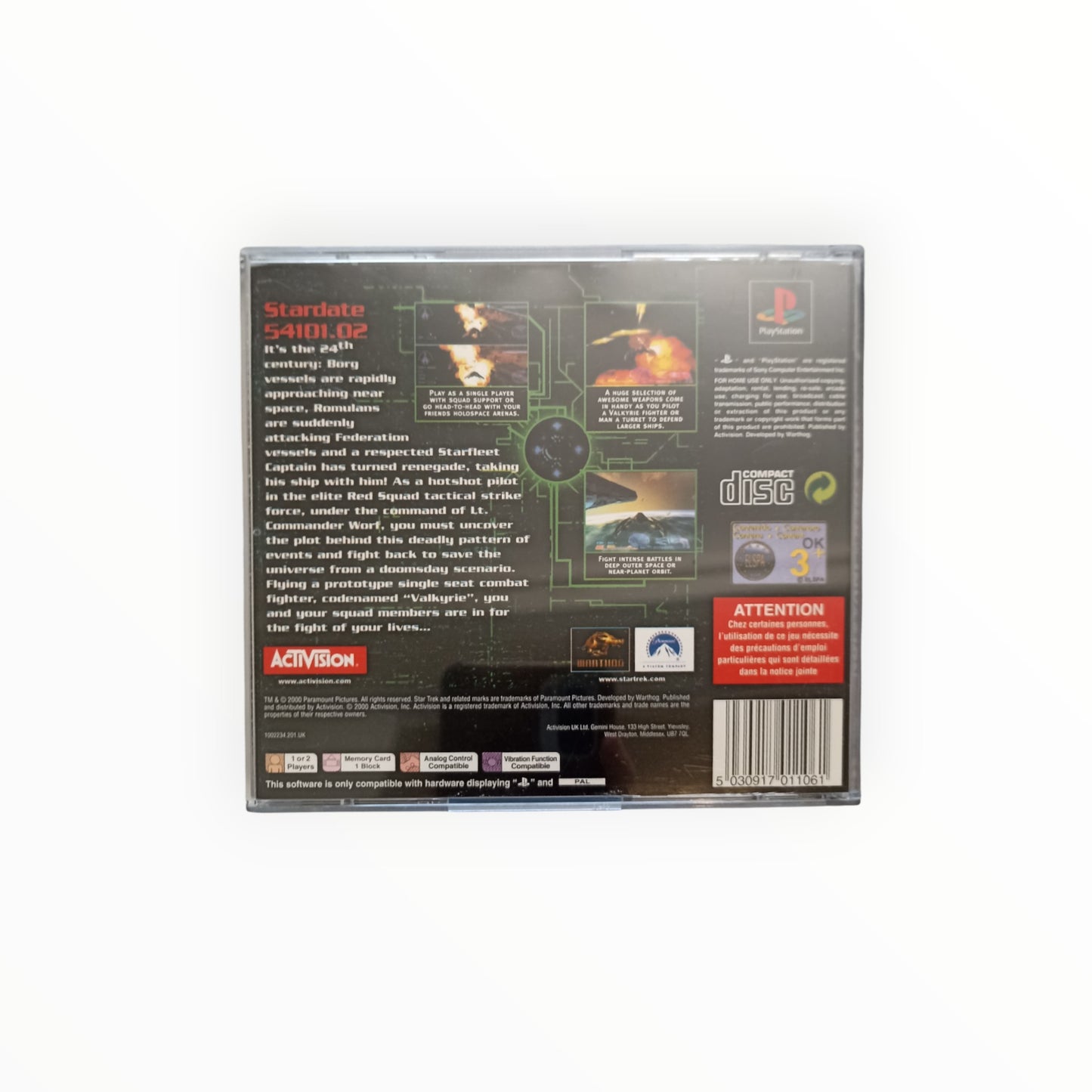 STARTRECK INVASION playstation 1 (PS1)