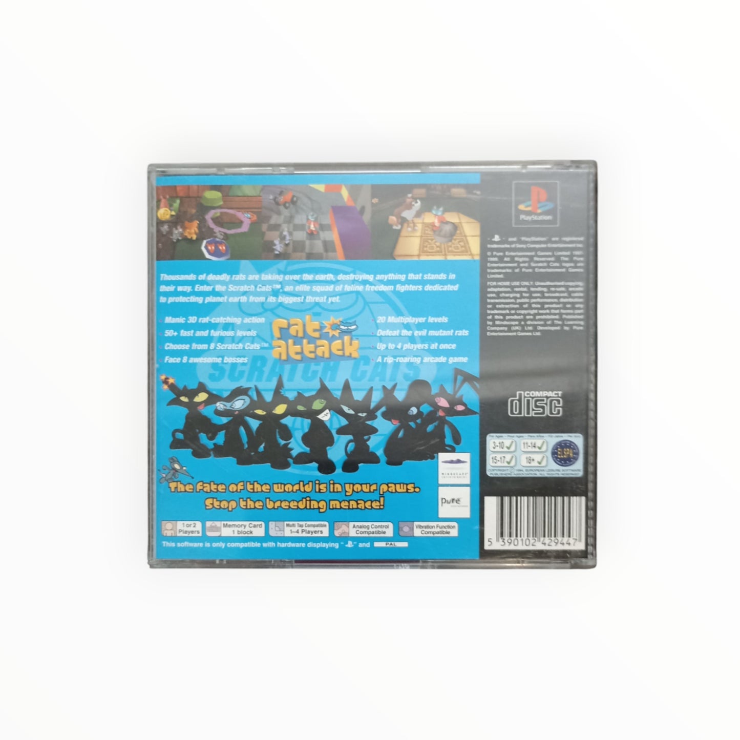 RAT ATTACK playstation 1 (PS1) version UK