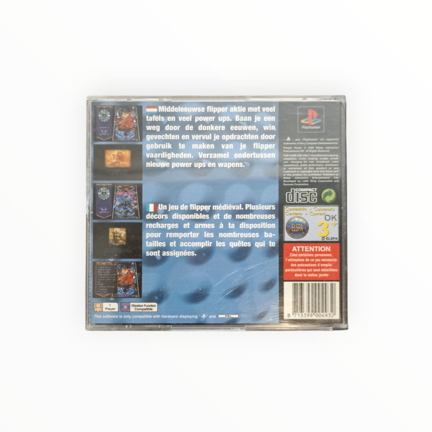 PINBALL POWER playstation 1 (PS1)