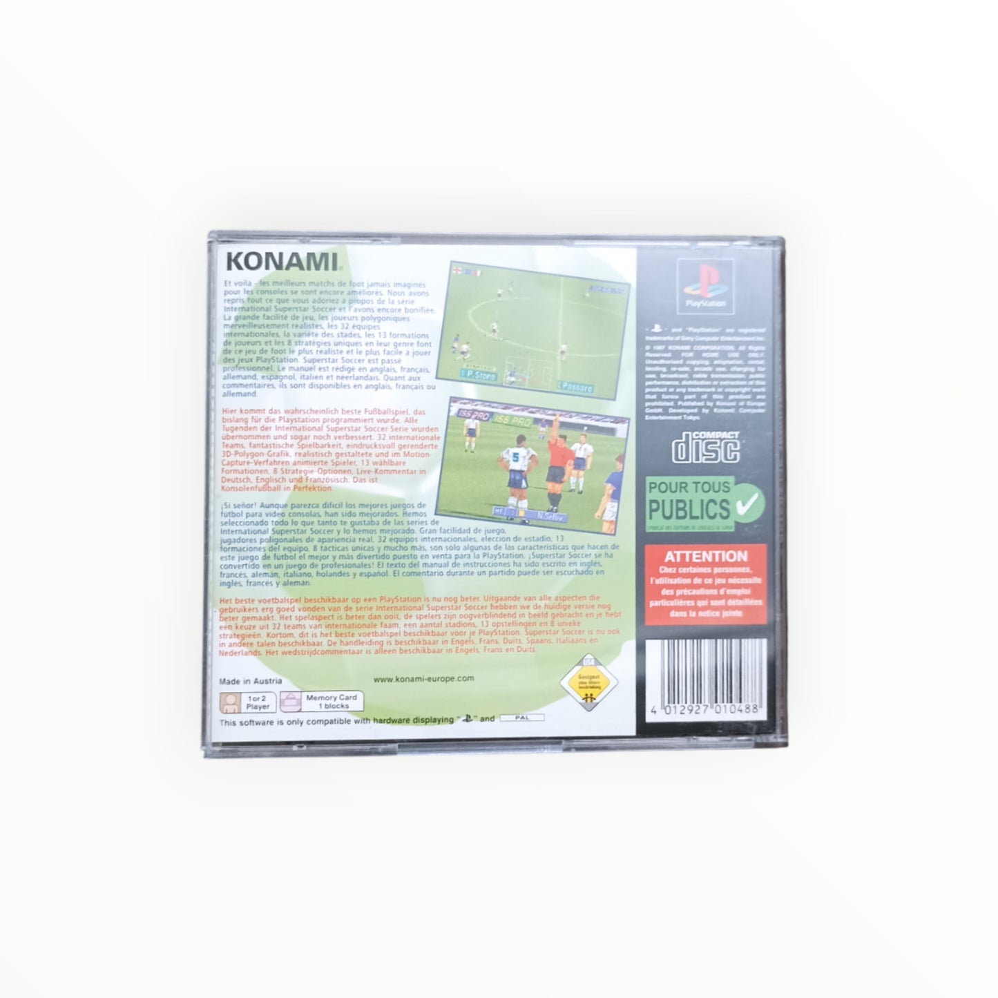 INTERNATIONAL SUPERSTAR SOCCER PRO playstation 1 (PS1)