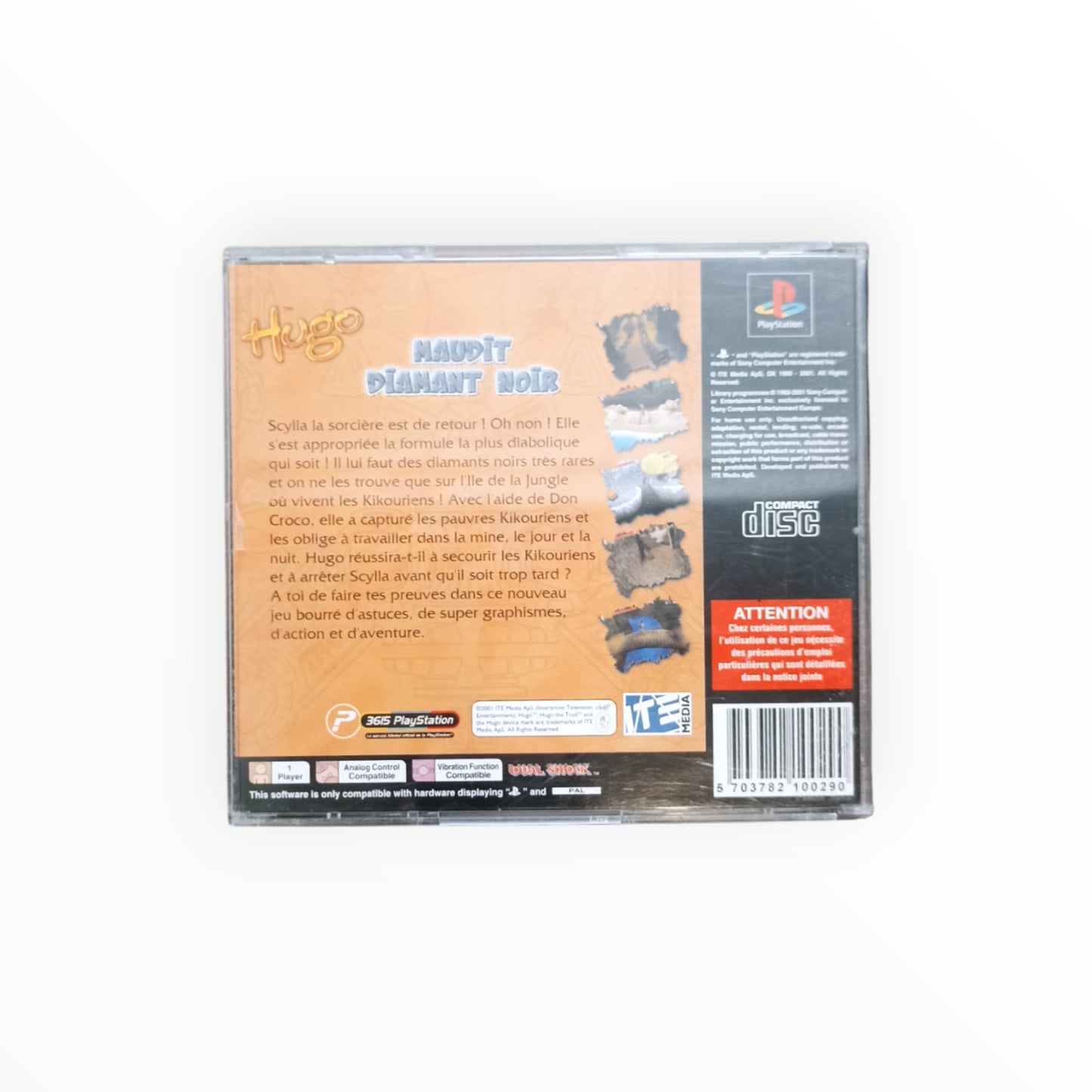 HUGO MAUDIT DIAMANT NOIR playstation 1 (PS1)