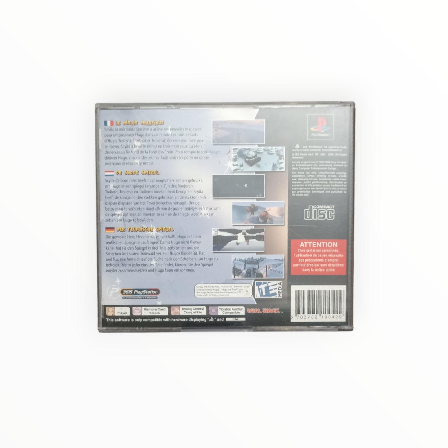 HUGO THE EVIL MIRROR playstation 1 (PS1)