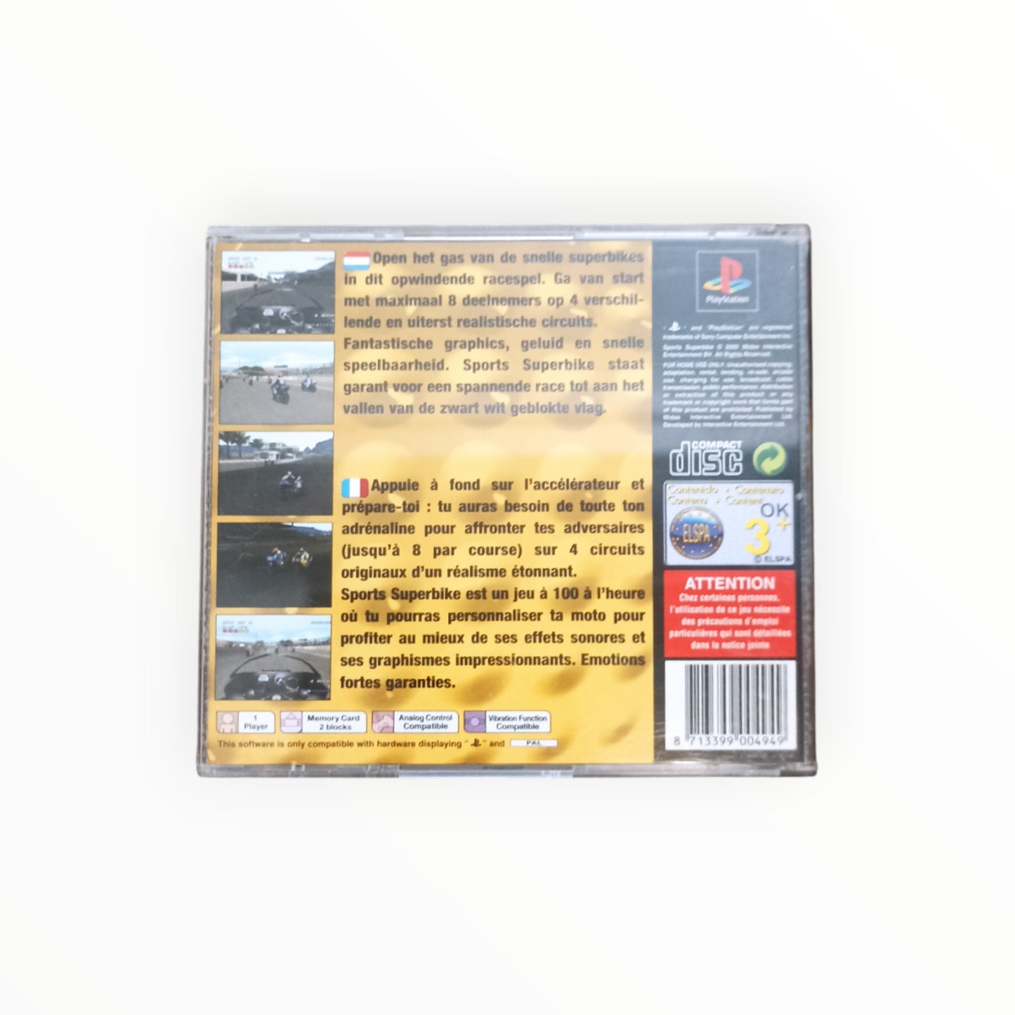 SPORTS SUPERBIKE playstation 1 (PS1) Version ITA