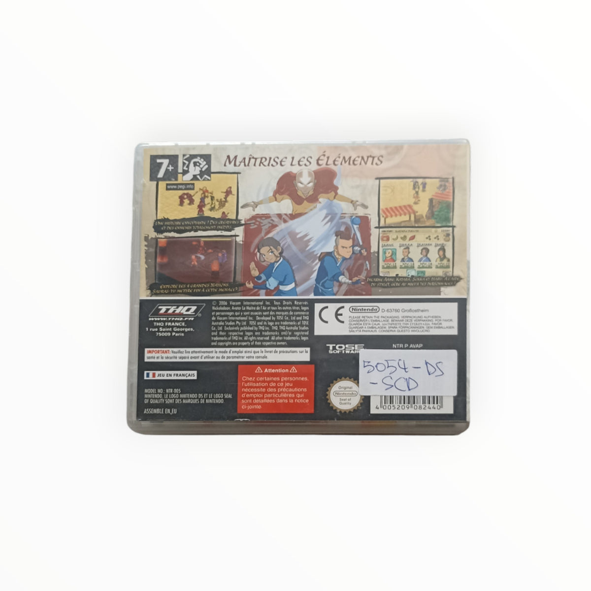 AVATAR LE DERNIER MAITRE DE L'AIR Nintendo DS