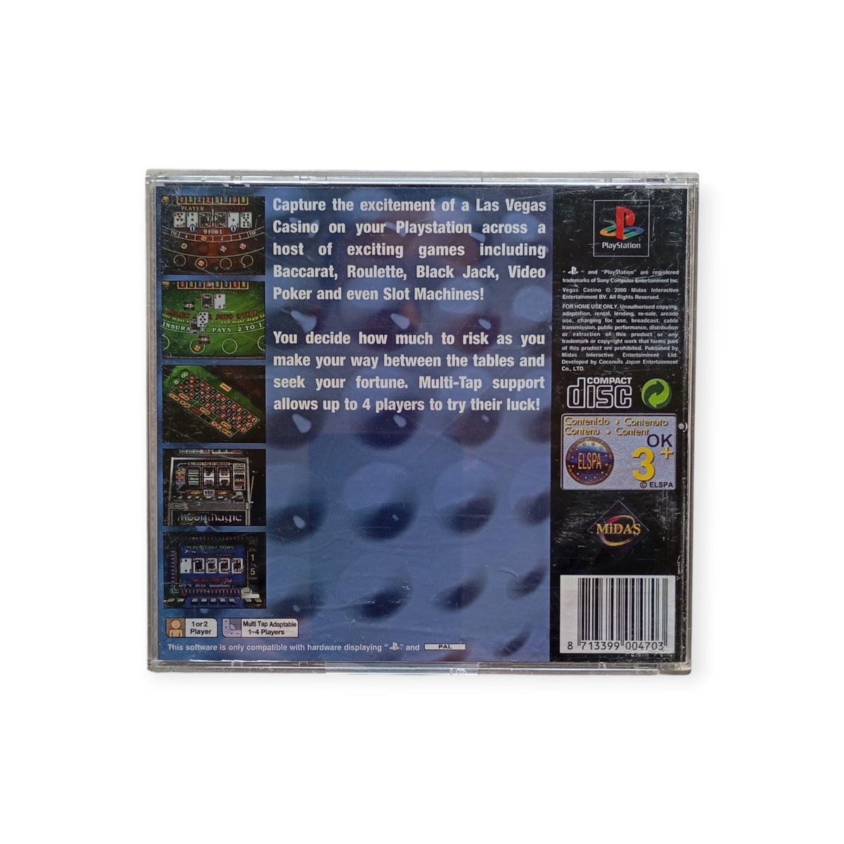 Vegas Casino Version UK Playstation 1 (PS1)